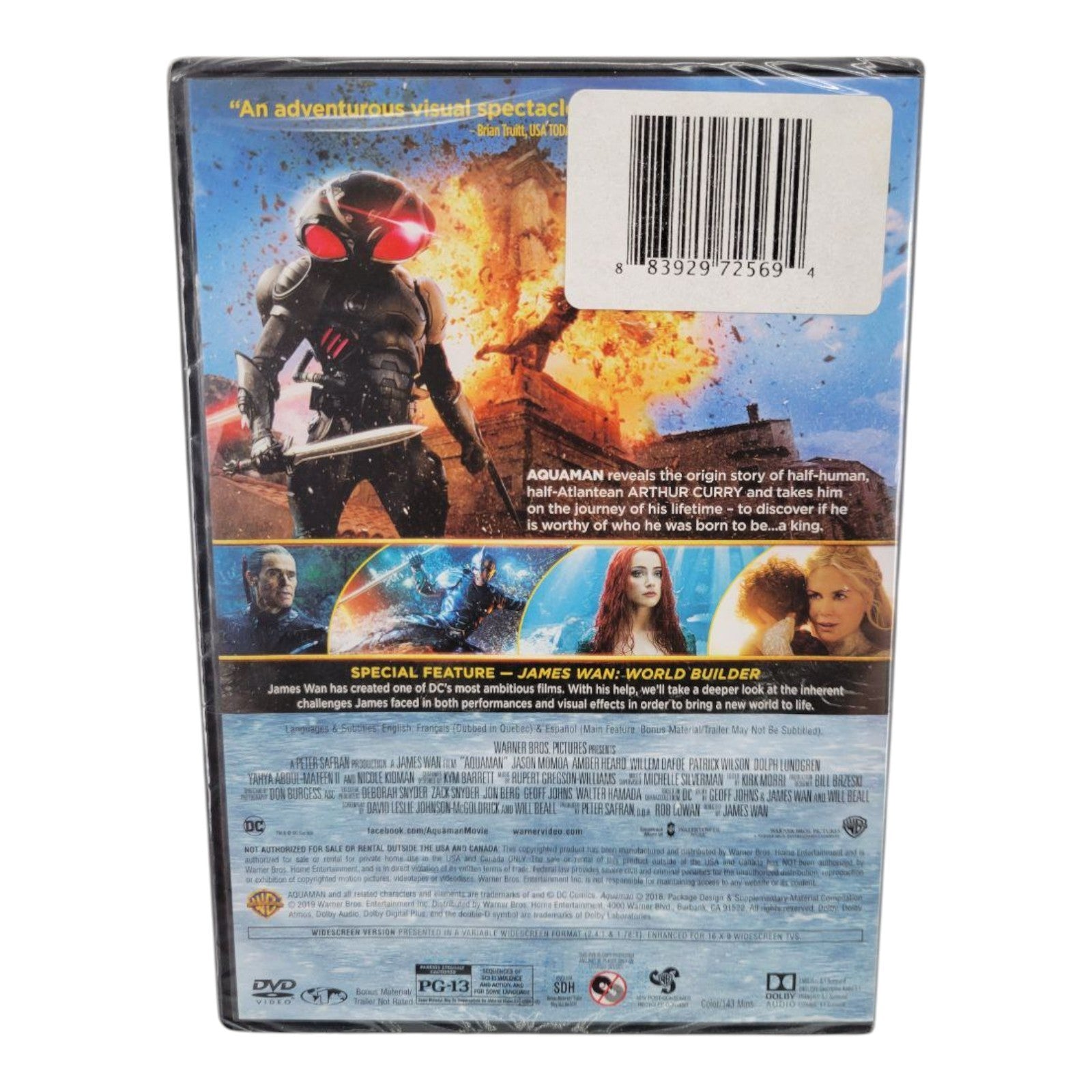 DC Superhero DVD Bundle 4 Movies: Aquaman, Batman, Green Hornet