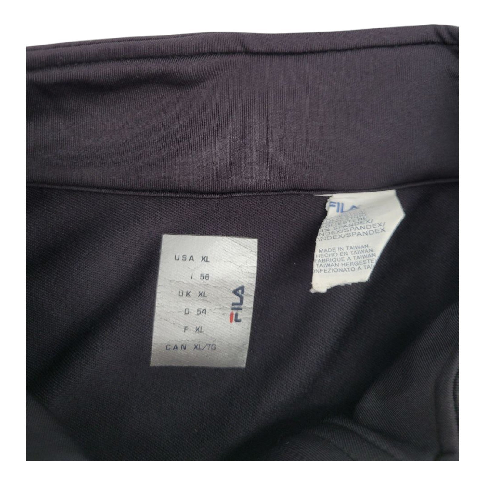 FILA Men's Black 1/4 Zip Pullover Shirt XL Stretch Athletic Long Sleeve