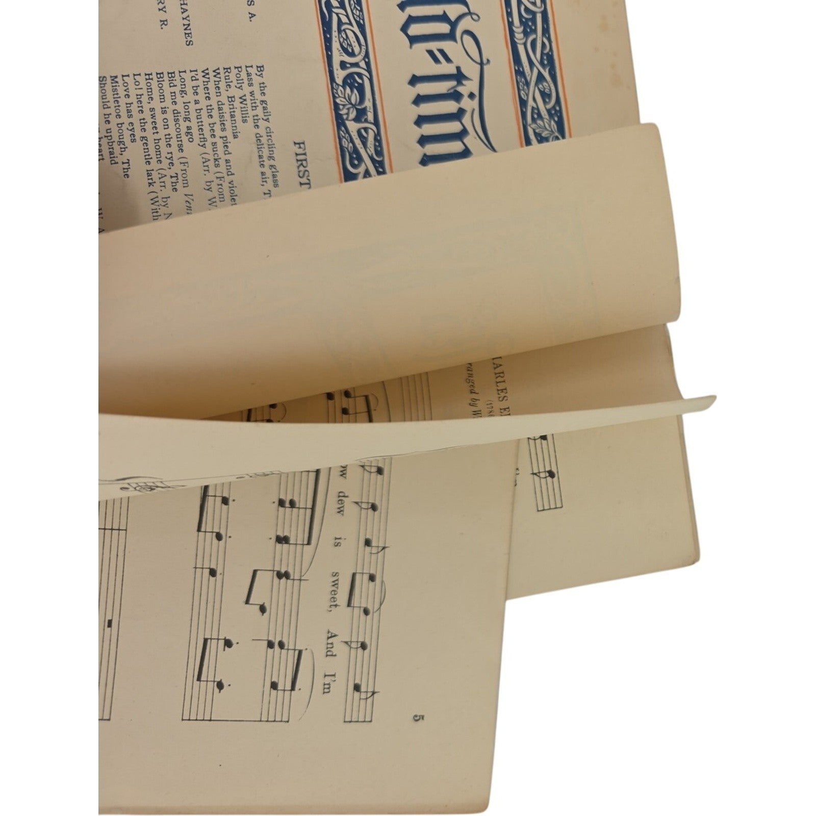 Old-Time Songs First Series I’ve Been Roaming 1912 Vintage Sheet Music