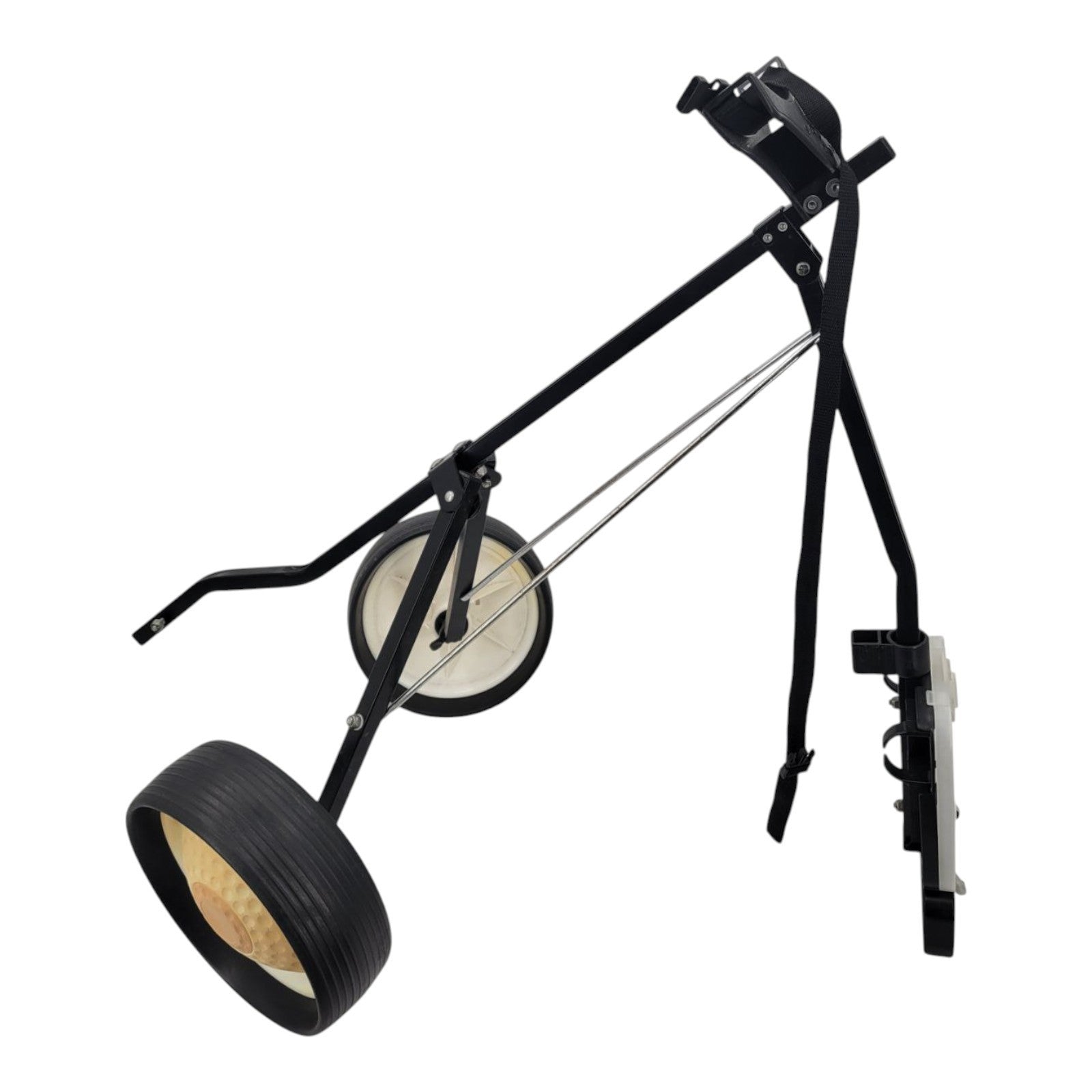 Folding Golf Bag Push Cart With Handle Scorecard Holder Tee Holder