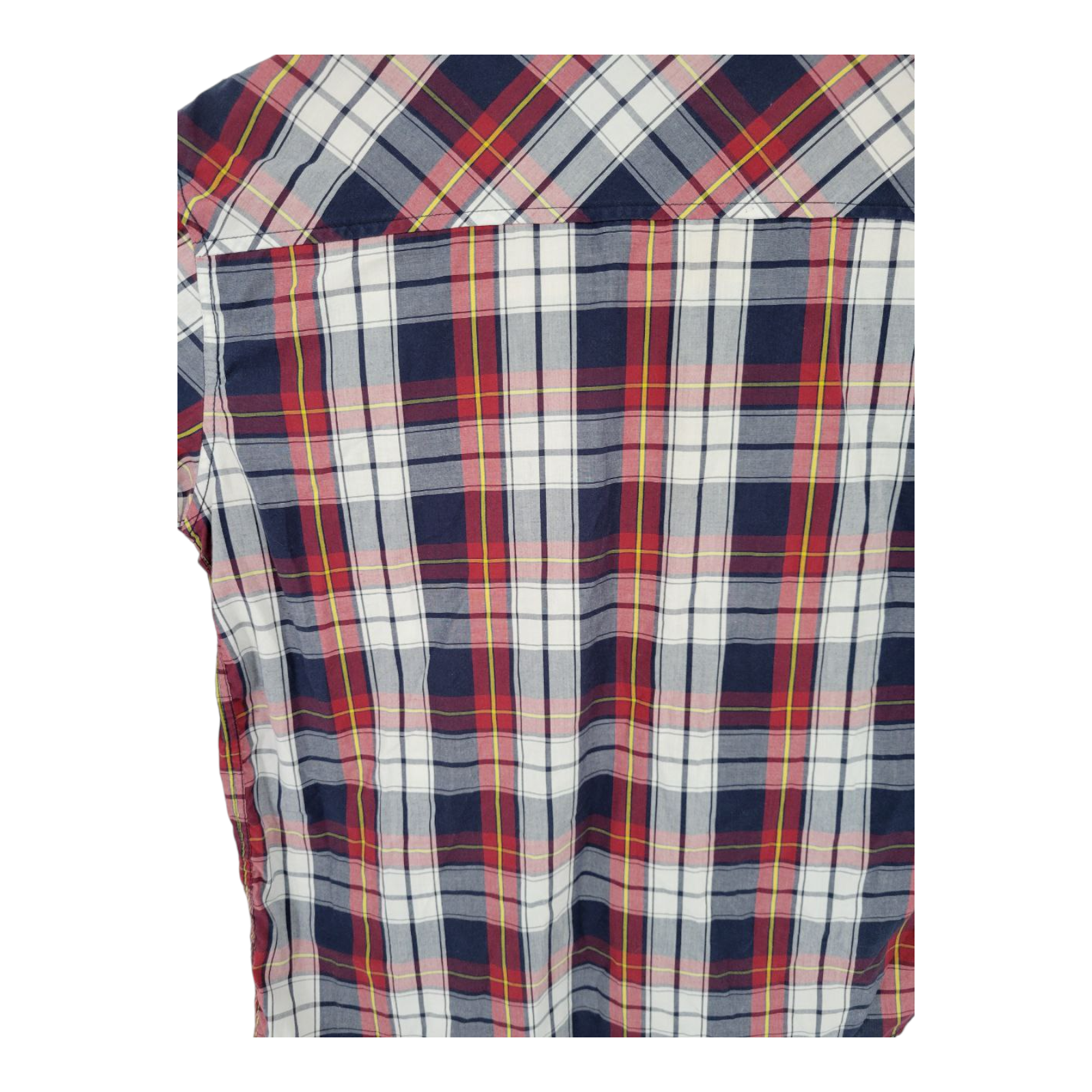 Southpole Mens Long Sleeve Plaid Shirt Red Blue Plaid Button Up Size XL