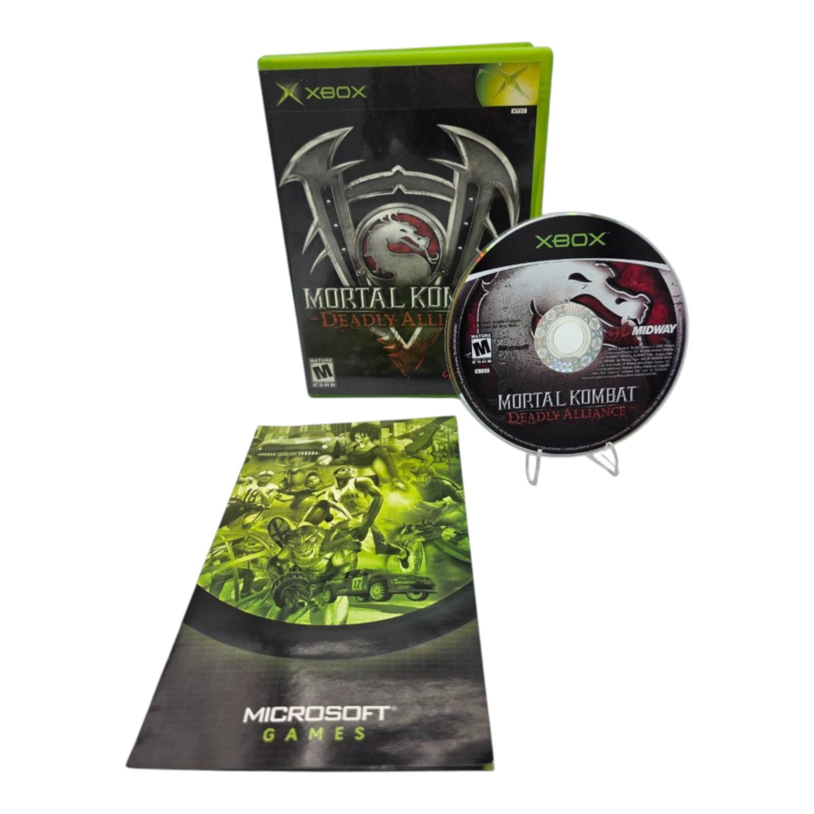 Mortal Kombat Deadly Alliance Xbox Original Game Case Manual and Disc Midway