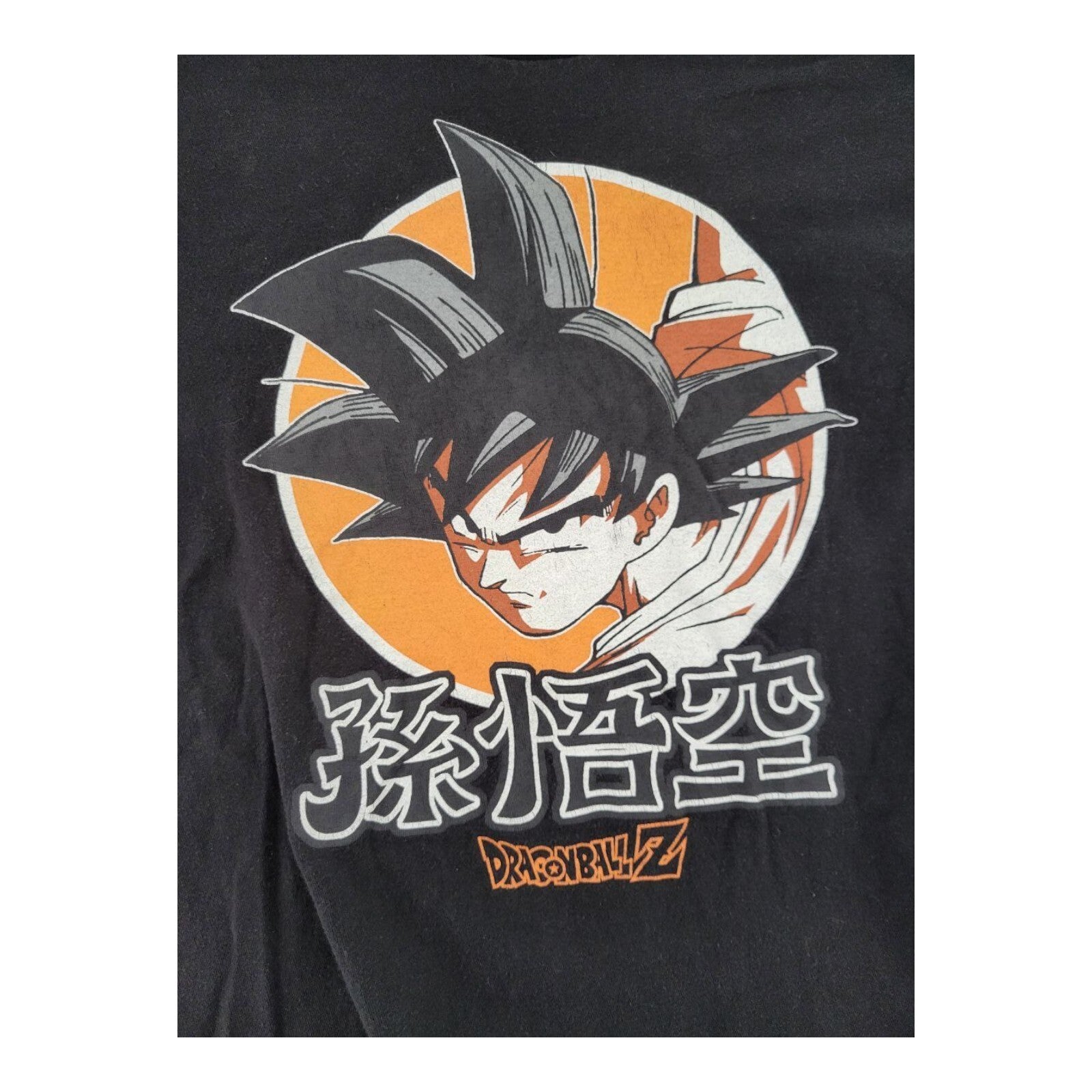 Dragon Ball Z Bird Studio Goku Print Cartoon T Shirt Black Size M 38/40