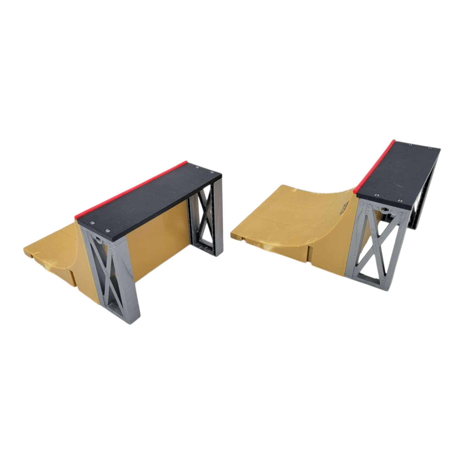 Tech Deck Element Fingerboard Skateboard & Halfpipe Ramp Set of 2 No Connectors