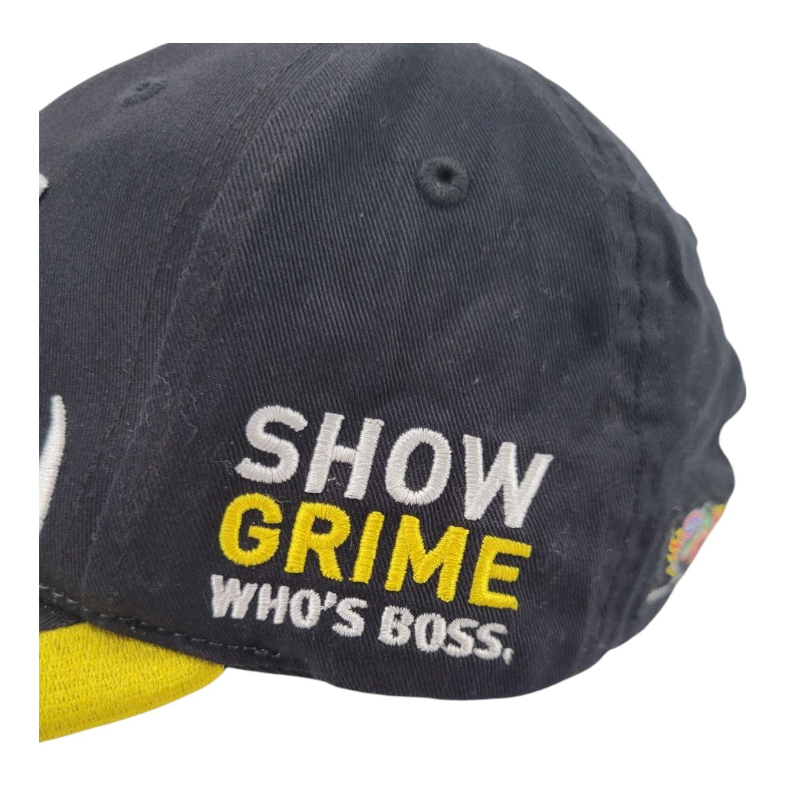 MainGate NHRA Grime Boss Drag Racing Black Yellow Adjustable Hat One Size