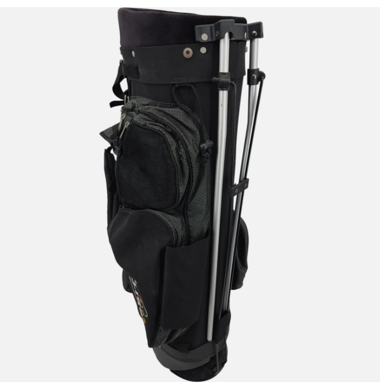 Orbit Four Divider Black Golf Bag With Carrying Strap And Stand