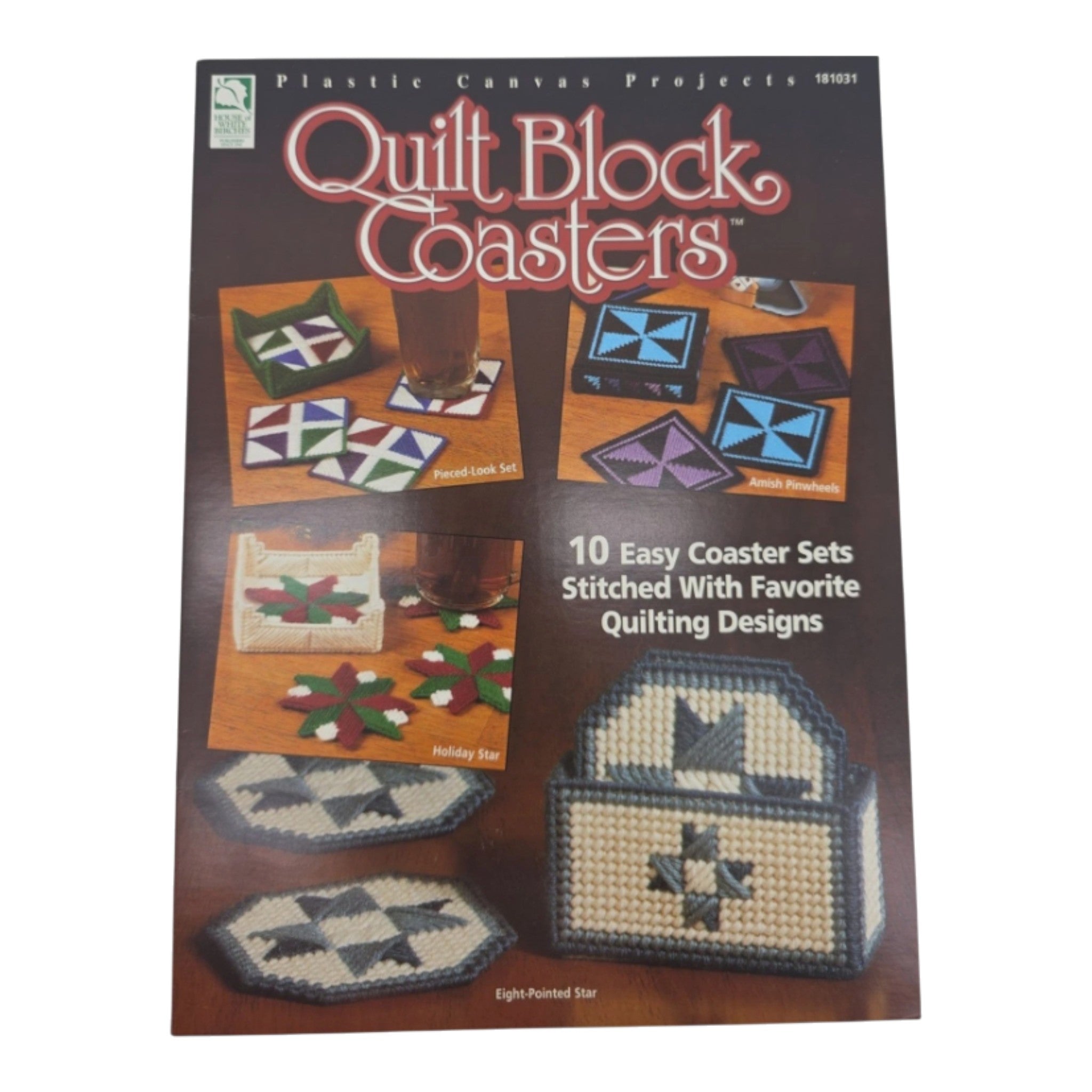 Plastic Canvas Pattern Doilies & Quilt Block Coasters by House of White Birches