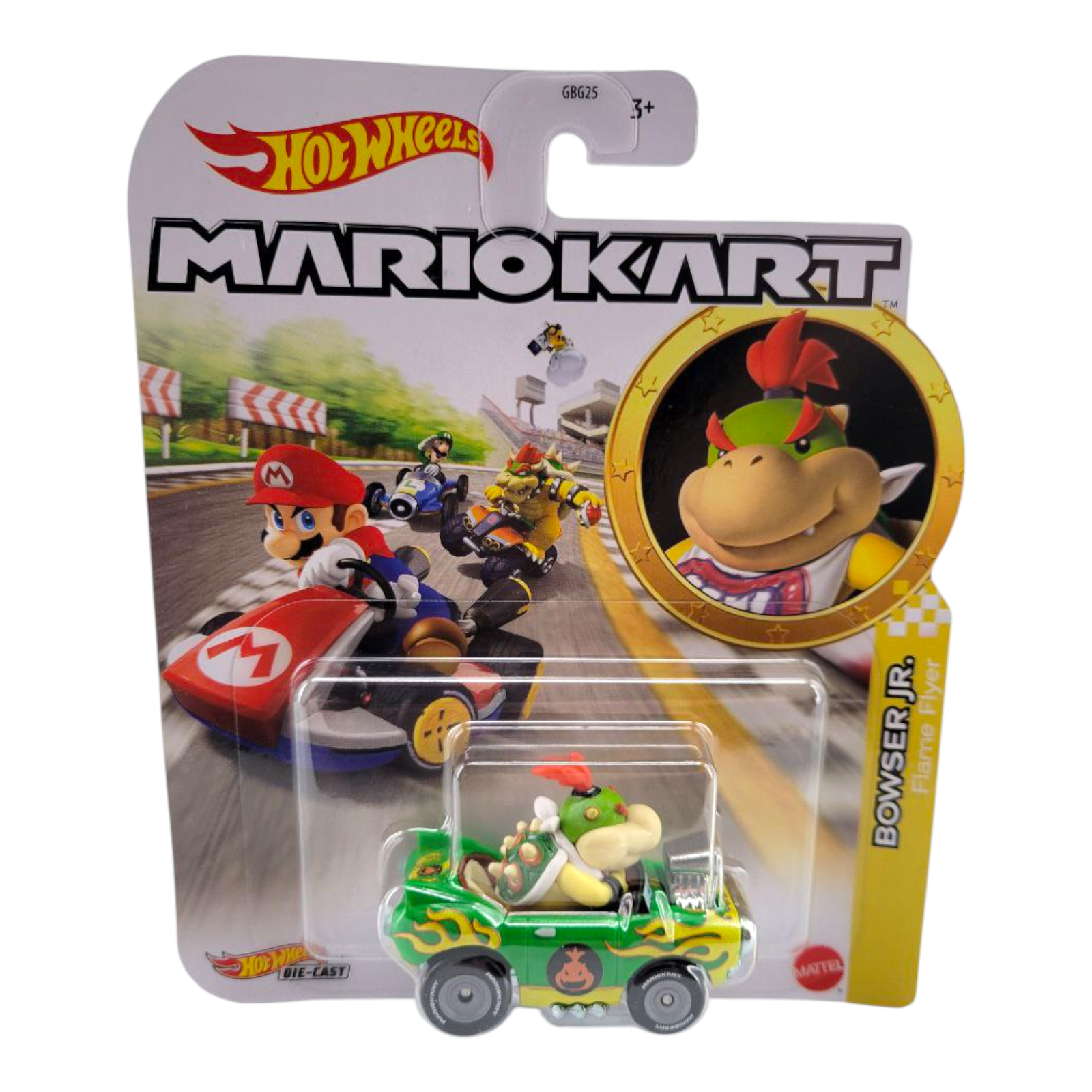 Hot Wheels Mario Kart Bowser Jr. Flame Flyer 1:64 Scale Die-Cast Vehicle Toy