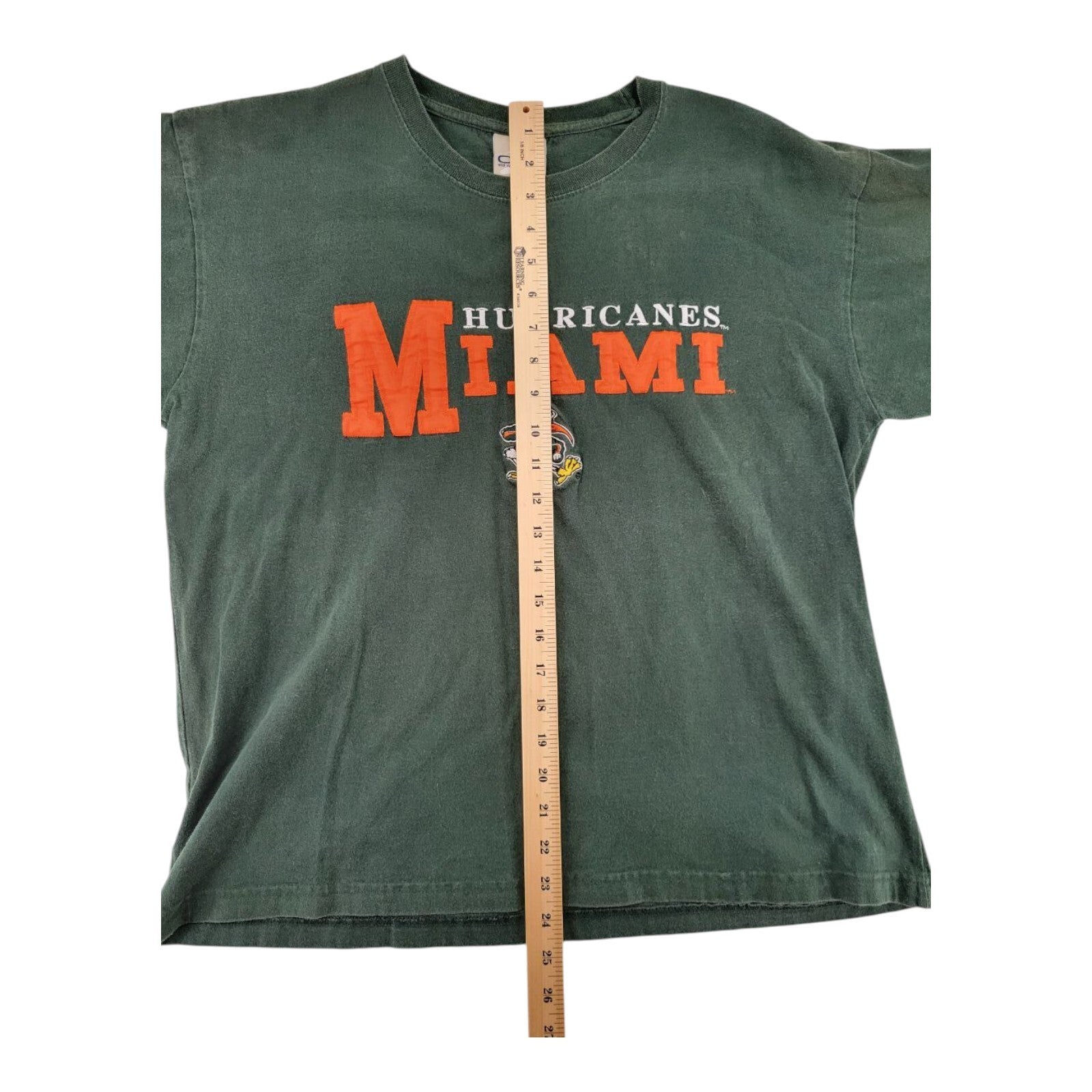 OVB Old Varsity Brand Ibis Logo Miami Hurricanes Mens Green T-Shirt Size M