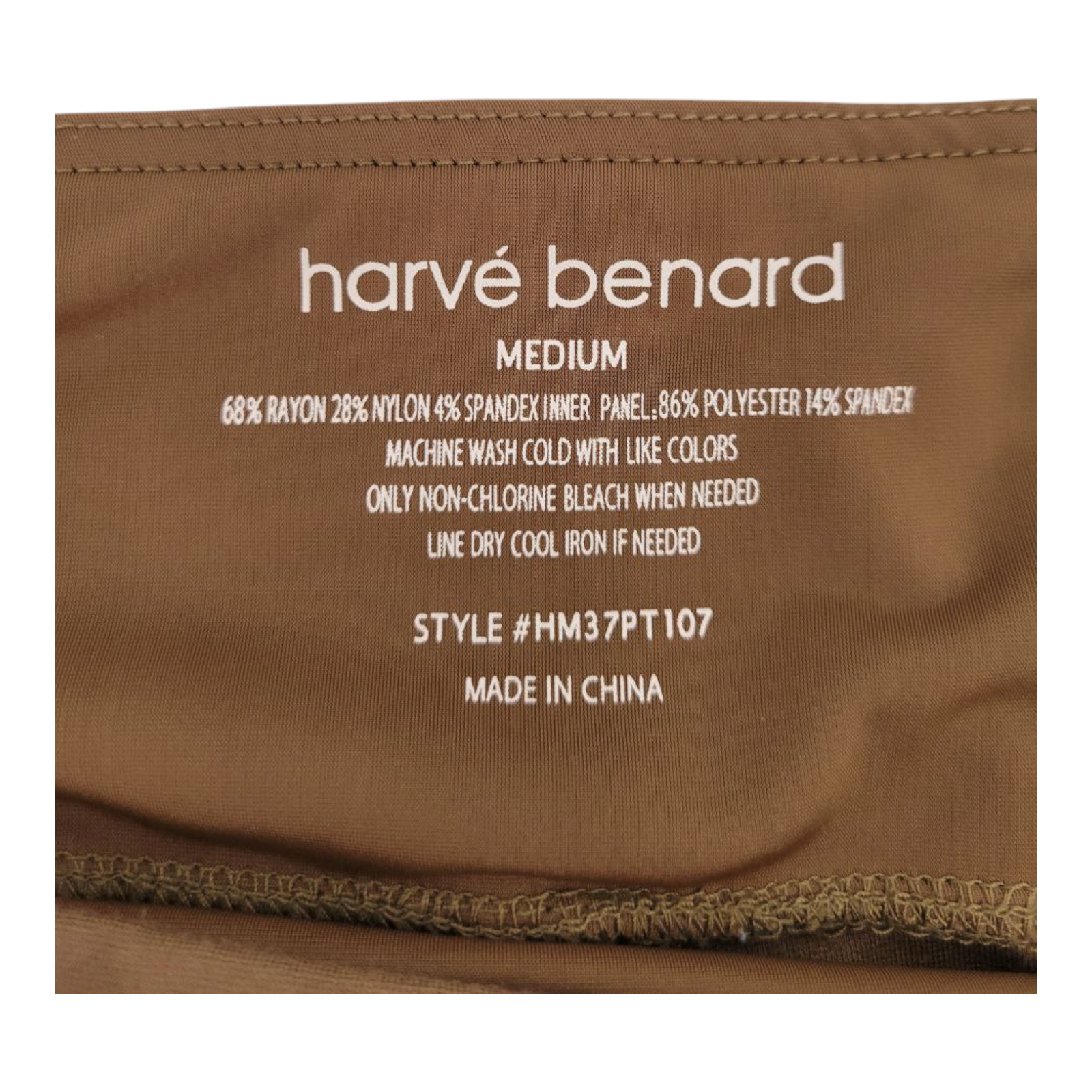 Harve Bernard Womens Sport Athletic Yoga Legging Pants Brown Size Medium