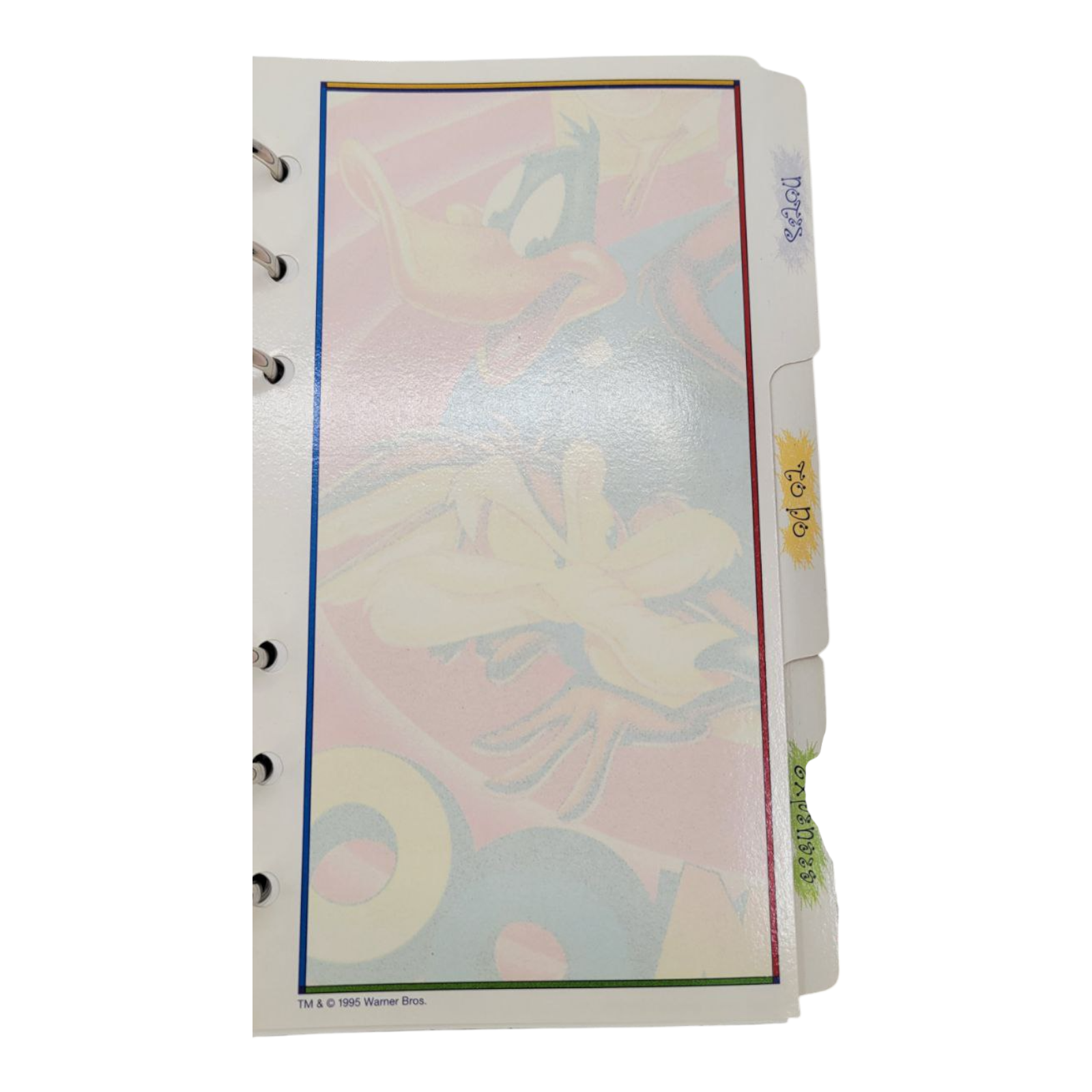 Day Runner Organizer Planner 1995 Warner Bros Looney Tunes Theme
