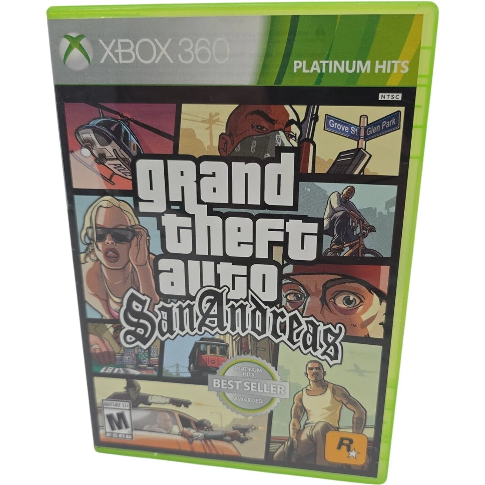 Grand Theft Auto San Andreas Platinum Hits Xbox 360 Case & Map Only