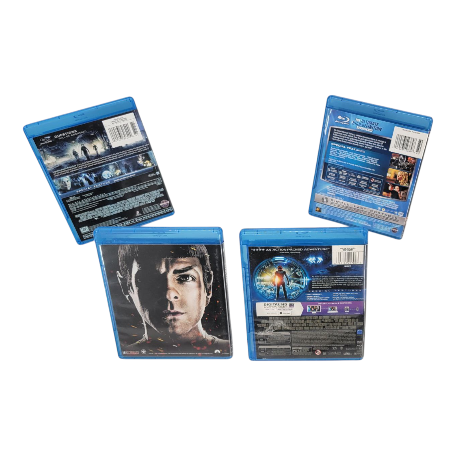 Sci-Fi 4 Blu Ray Movie Bundle - Star Trek Enders Game Babylon A.D. Prometheus