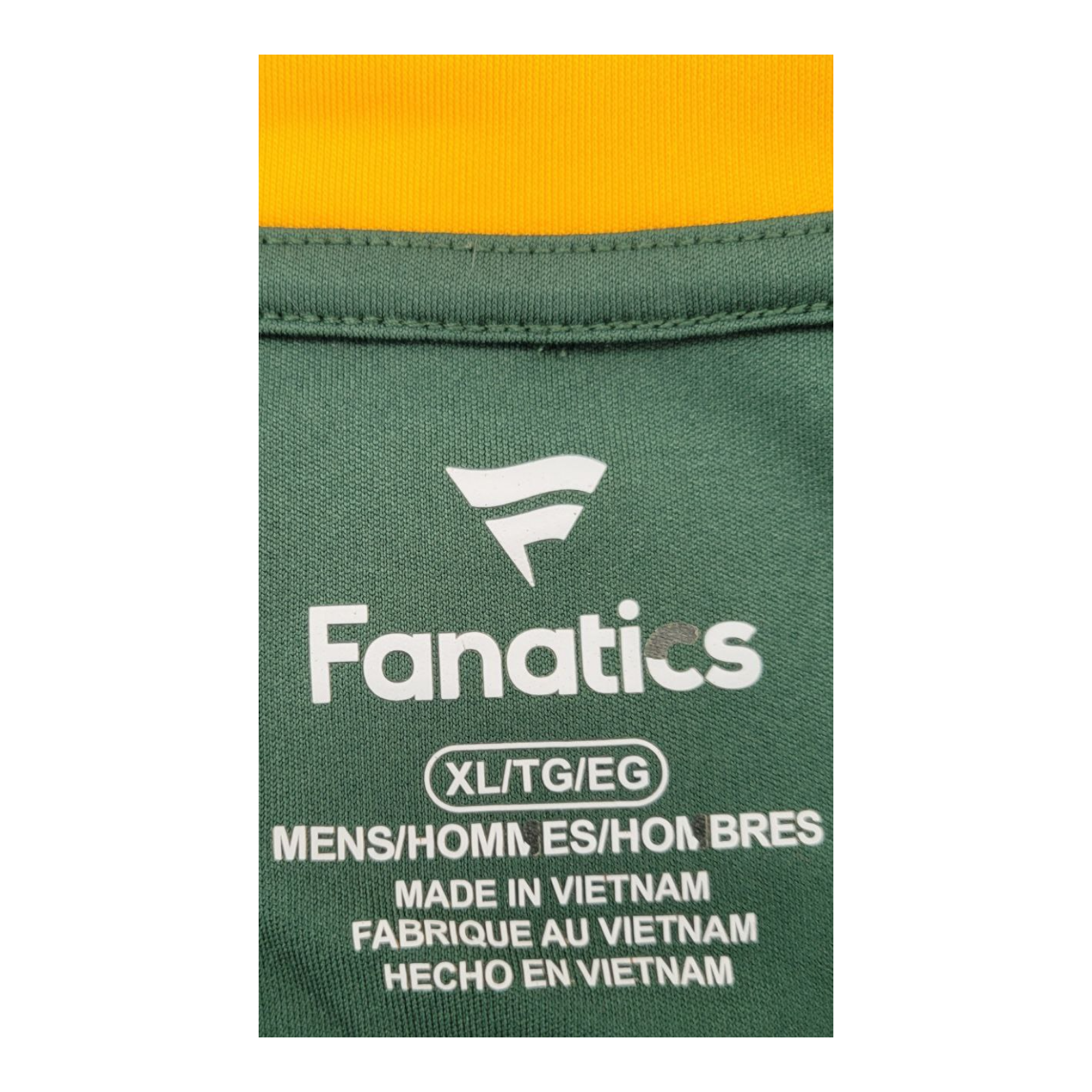 Fanatics NFL Green Bay Packers Go Pack Go Shirt Green Yellow Adult XL