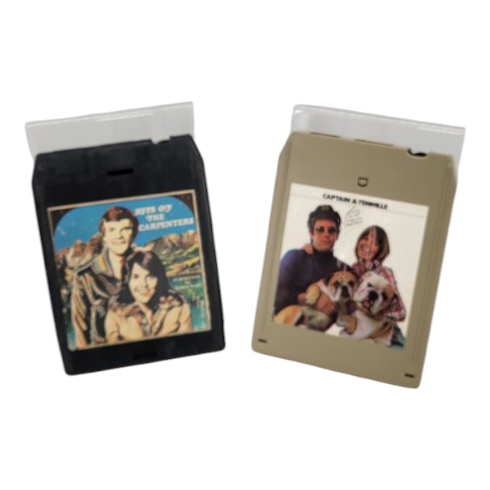 Hits of The Carpenters and Captain & Tennille 8-Track Tape Music Bundle