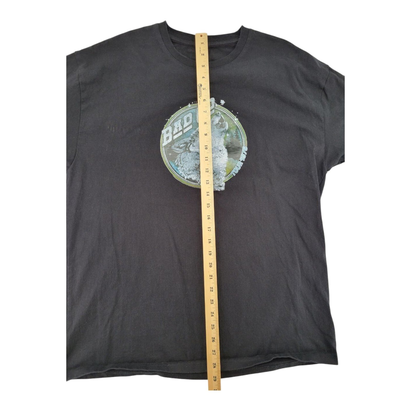 Pro1 Dada Bad Company Tour 1976 T-Shirt Black Wolf Graphic Rock Tee XL