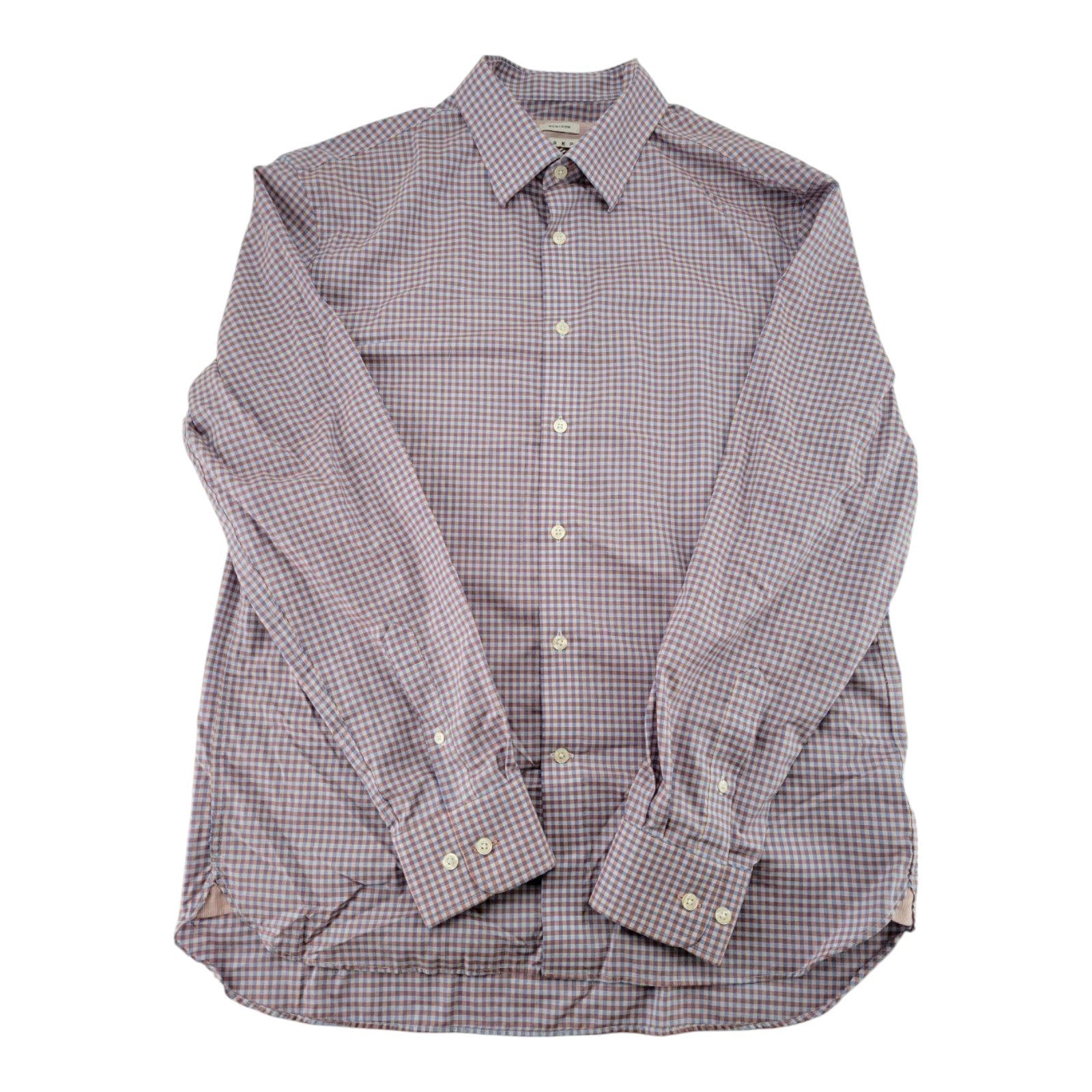 Joseph Abboud Men's Check Dress Shirt L Non-Iron Long Sleeve