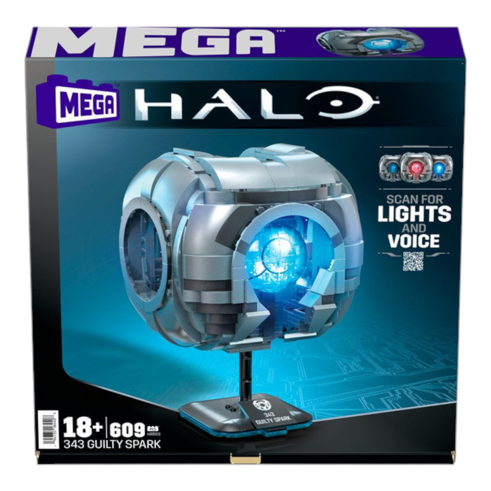 Mattel Mega Construx Halo 343 Guilty Spark 609 Pieces