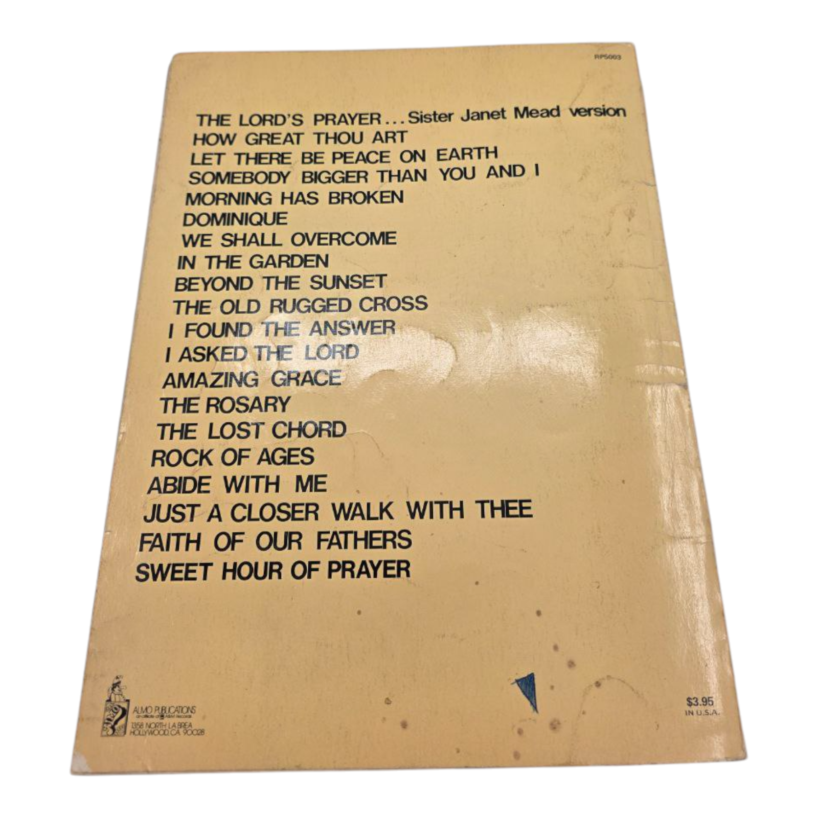 The Lords Prayer and Other Inspirational Favorites Sheet Music 1976