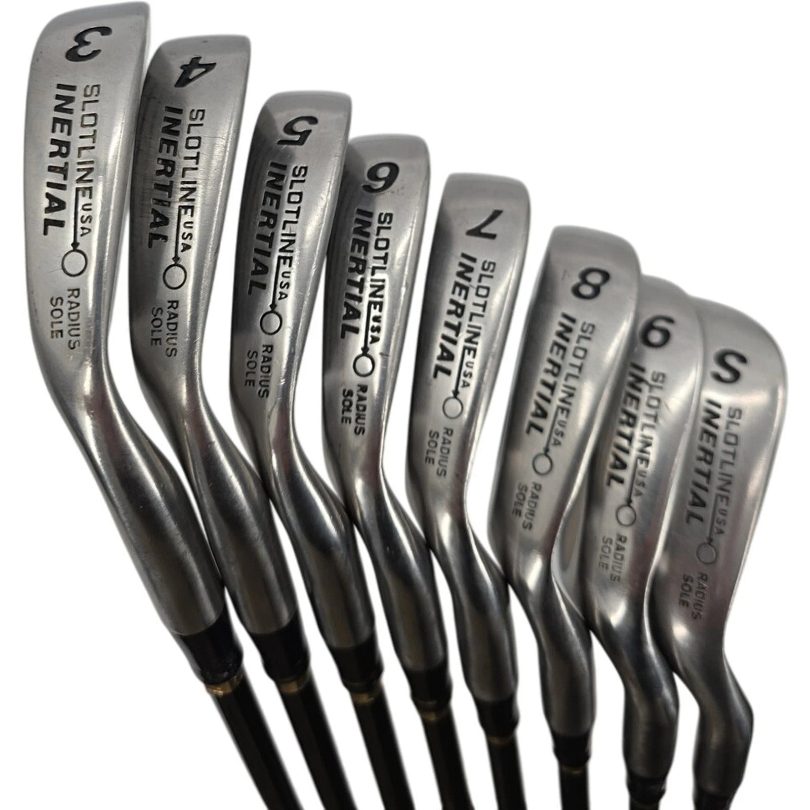 Slotline USA Inertial Radius Sole Iron Set 3-SW RH R-Flex Boron Graphite Shafts