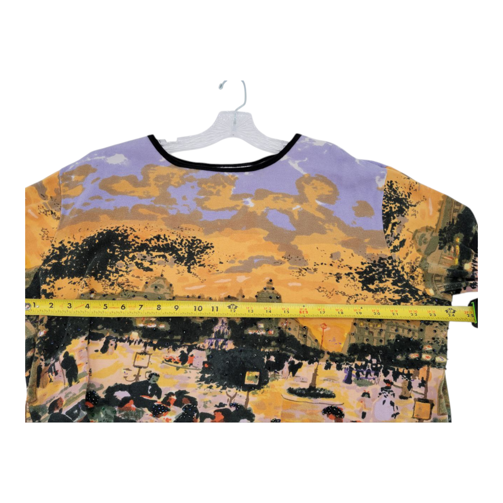 Take Two Clothing Co Scenic Graphic Embellished 3/4 Sleeves Top 2X