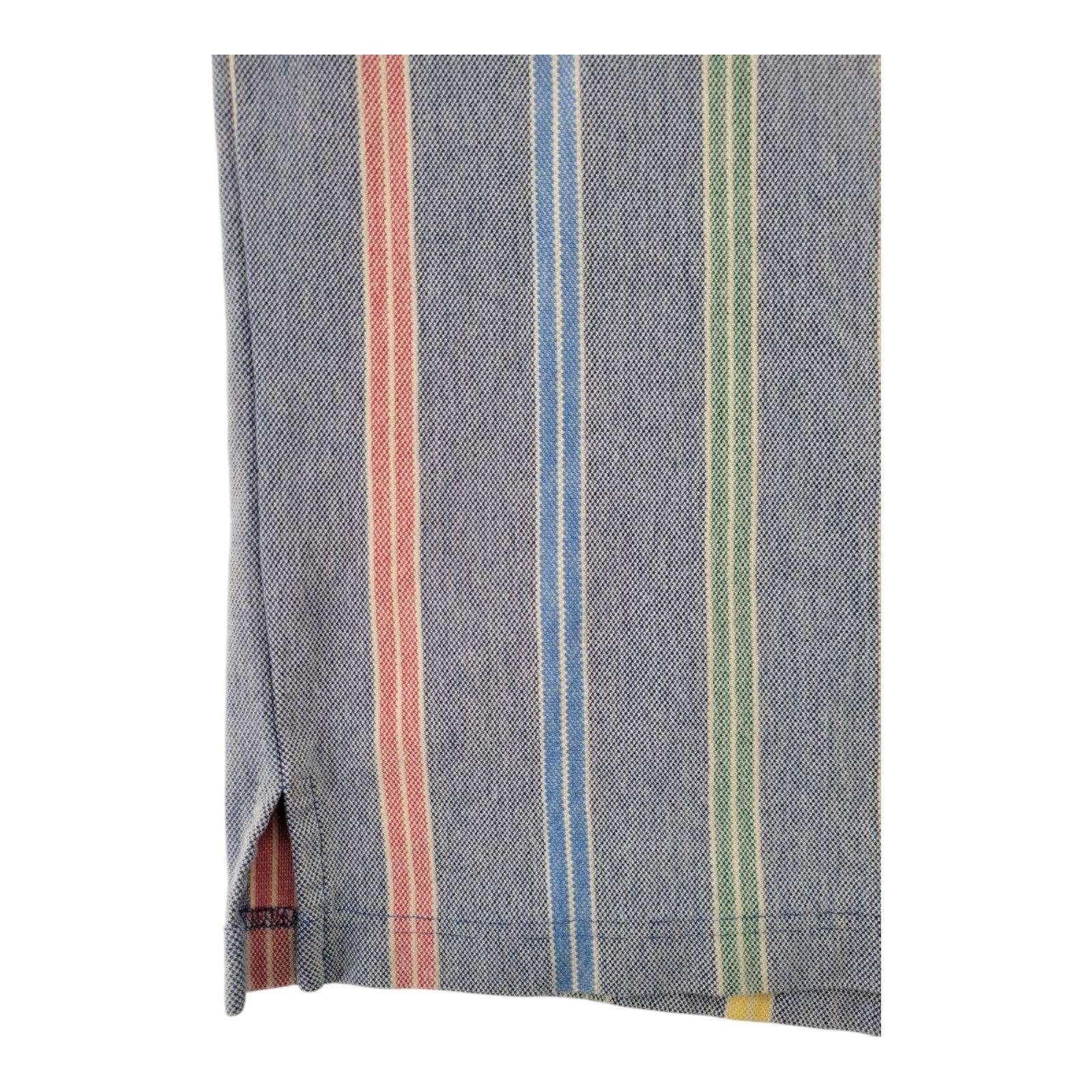 GANT Polo Shirt Mens Multicolor Vertical Stripe 100% Cotton Size XL