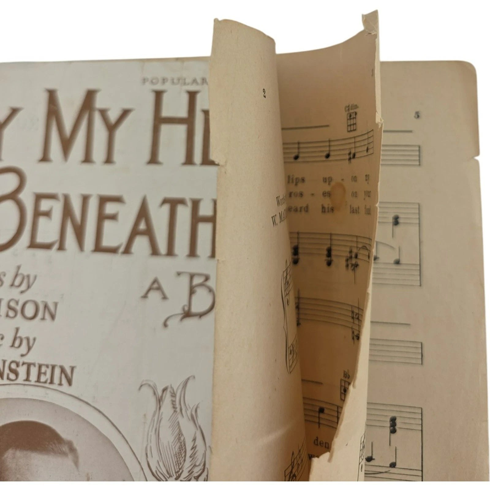 Vintage 1926 Sheet Music Lay My Head Beneath a Rose by W. Madison & Falkenstein