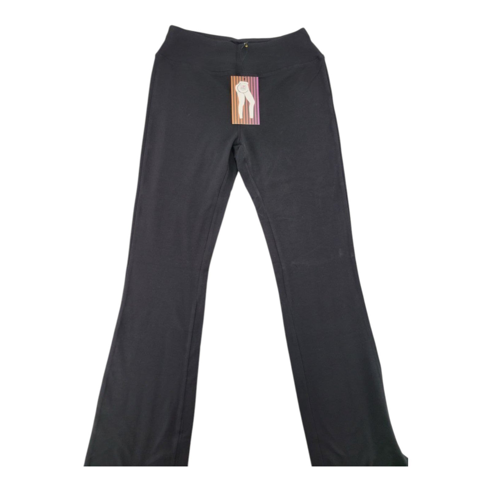 FITTOO Women's Black Yoga Pants Flared Leg High Waist Stretch Size S