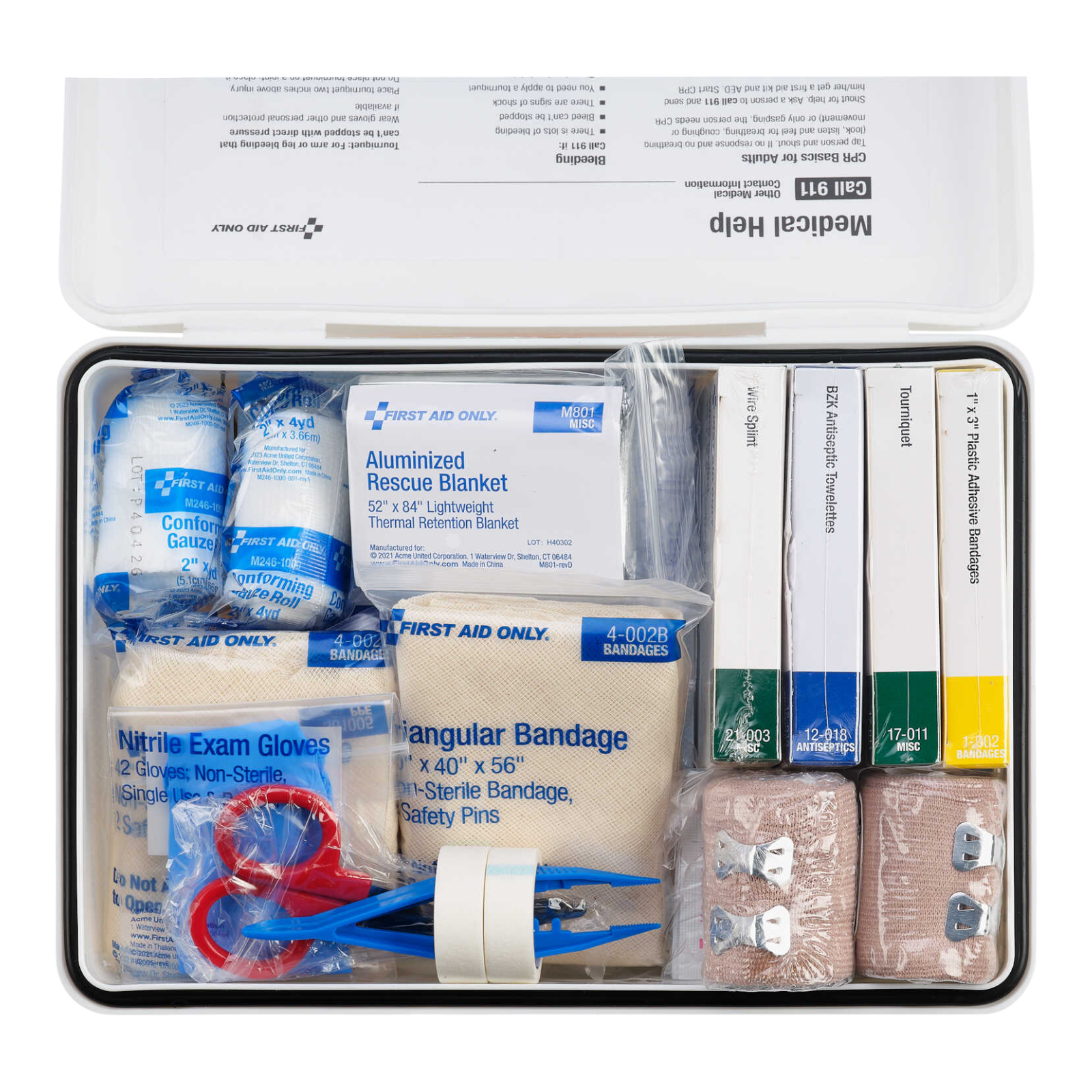 Forestry Suppliers Loggers First Aid Kits Plastic Case 5217C