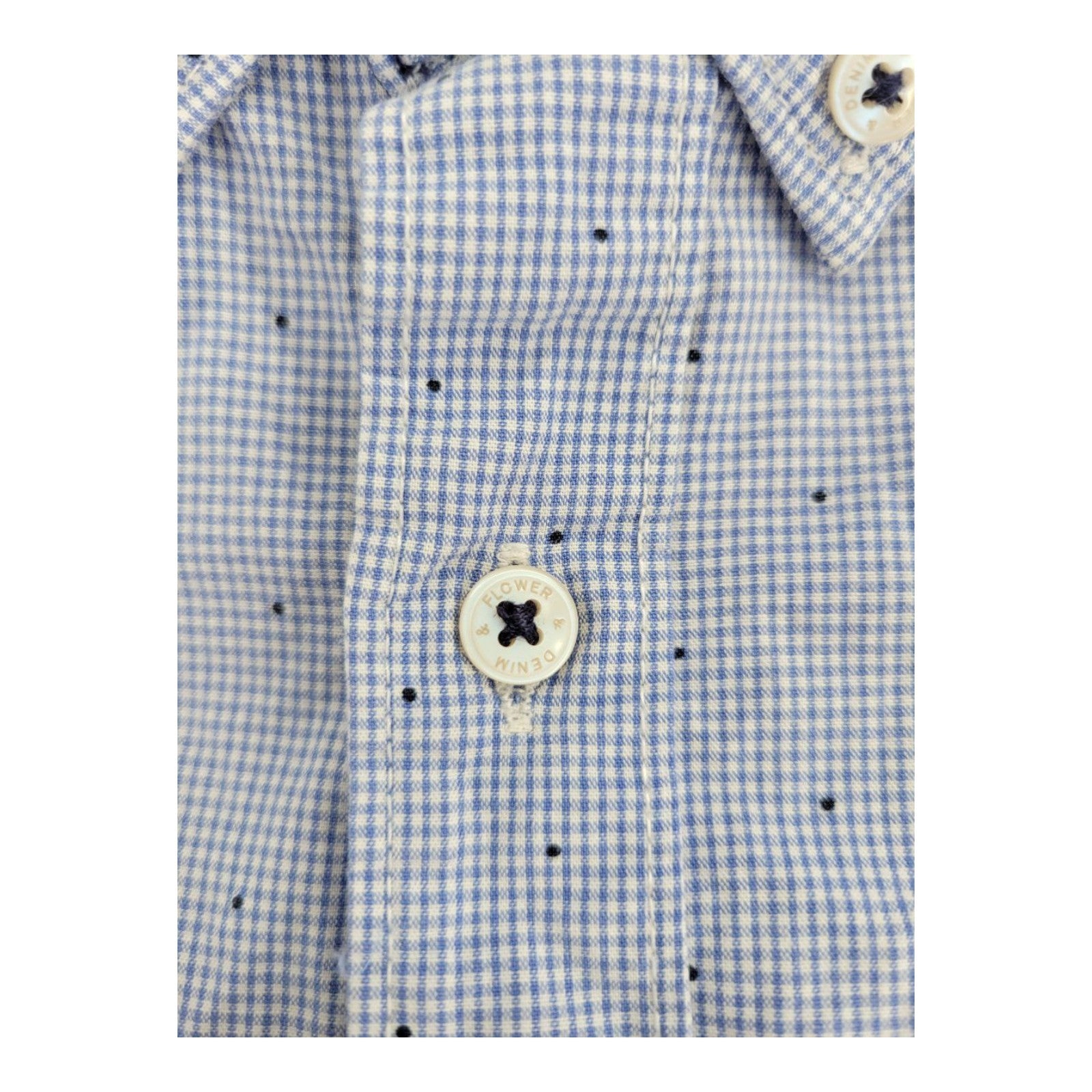 D&F Ricky Singh Men's Blue Checkered Button-Up Shirt Long Sleeve Casual M