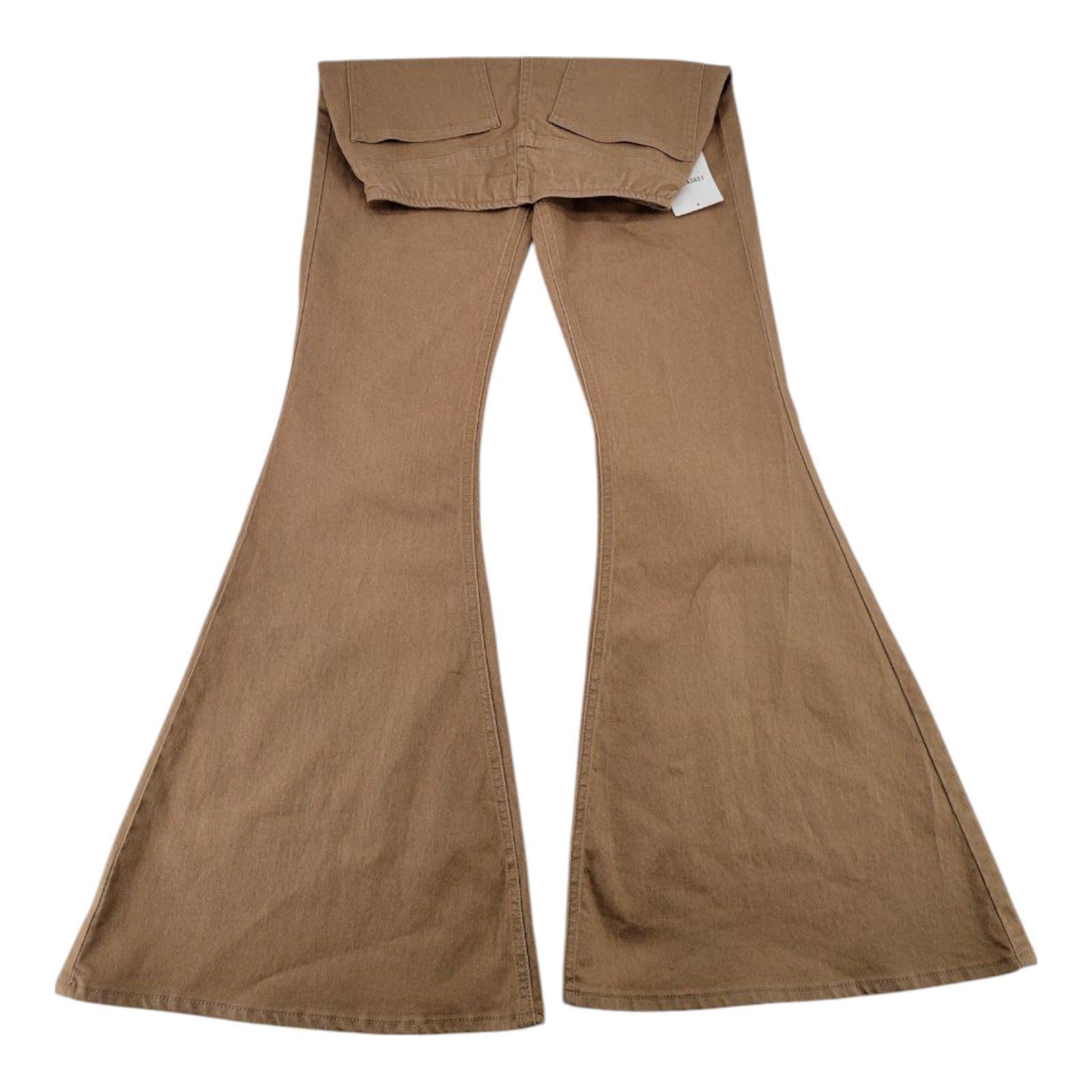 Forever 21 Premium Womens Brown Elastic Hight Waist Bell Bottom Pull On Pants M