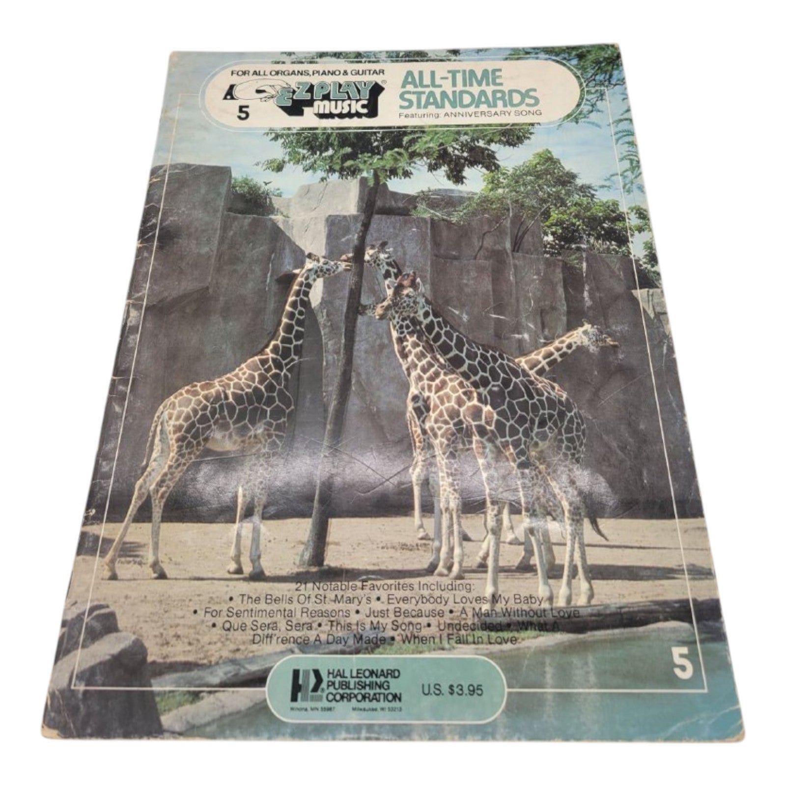 EZ Play Music Book #5 All Time Standards Hal Leonard 1975 Piano Guitar Organ