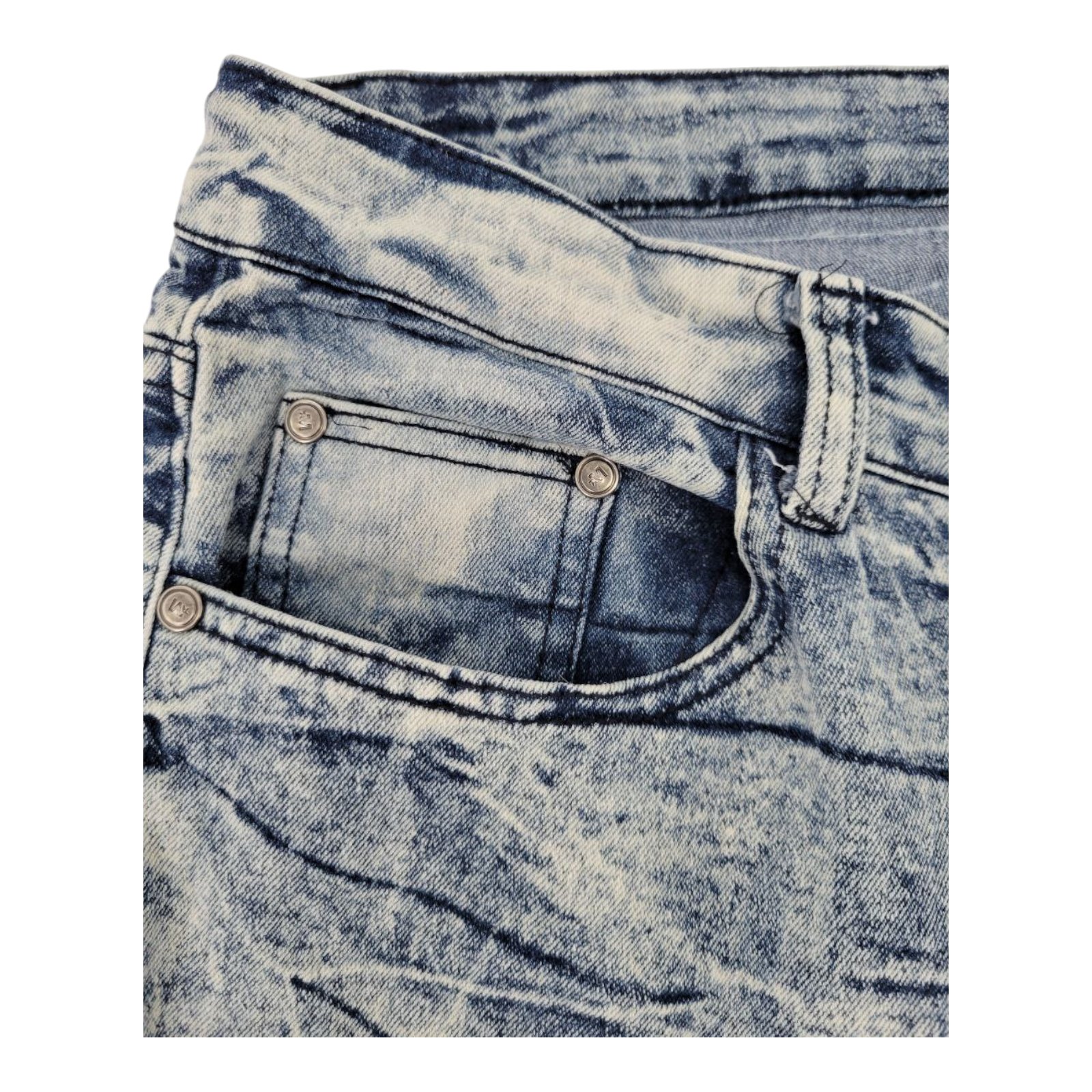 Mecca Since Day One Stretch Fit Acid Wash Denim Shorts Mens Size 40