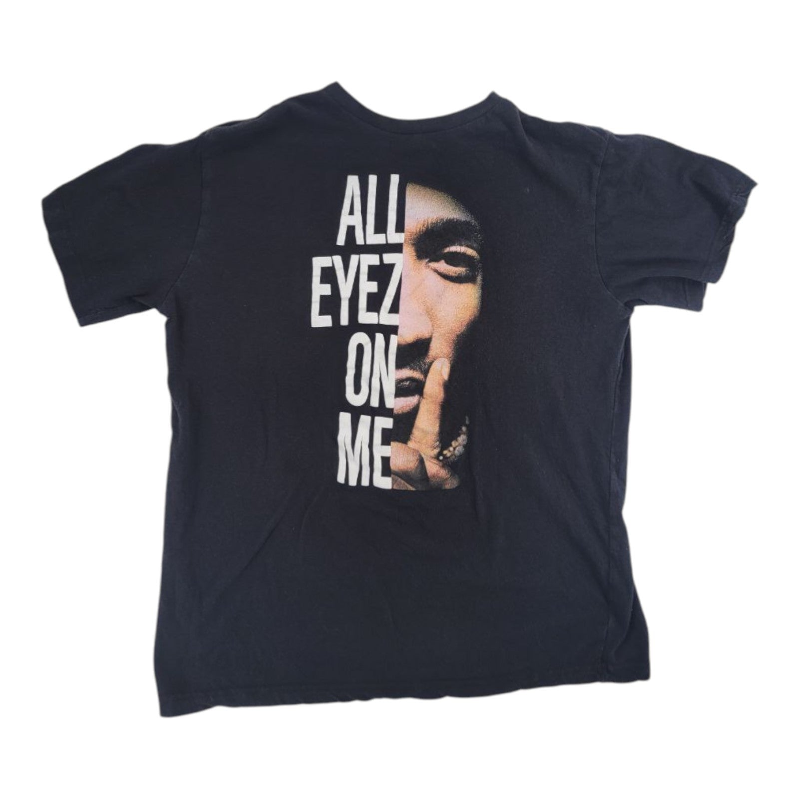 Cross Colours Tupac All Eyez On Me Black Graphic T-Shirt Size M