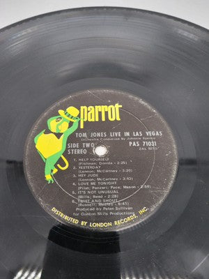 VTG 1969 TOM JONES Live In Las Vegas 12" LP Vinyl (PAS 71031)