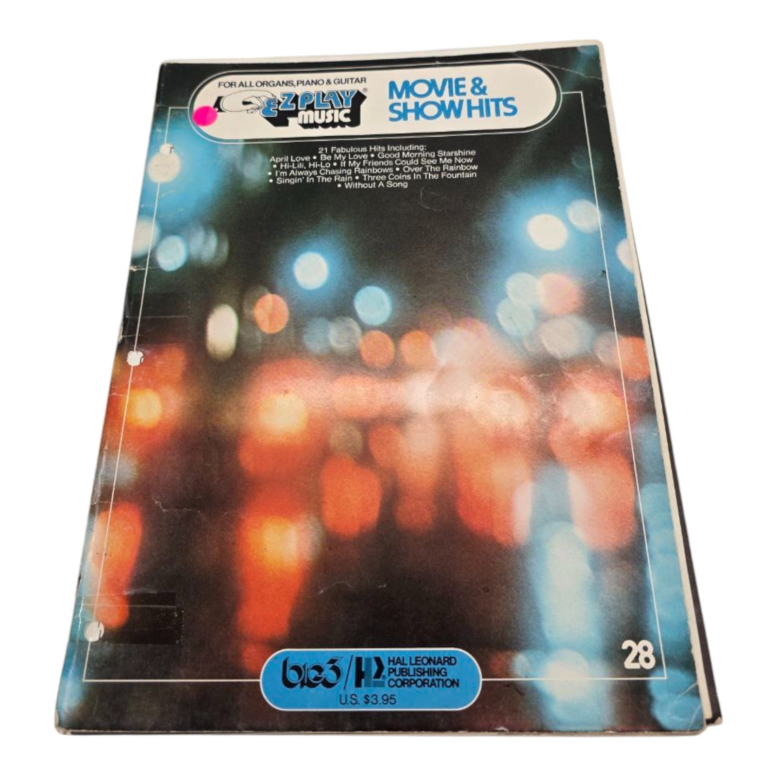 EZ Play Music 28 Movie & Show Hits for Organs Piano & guitar Vintage Music Book