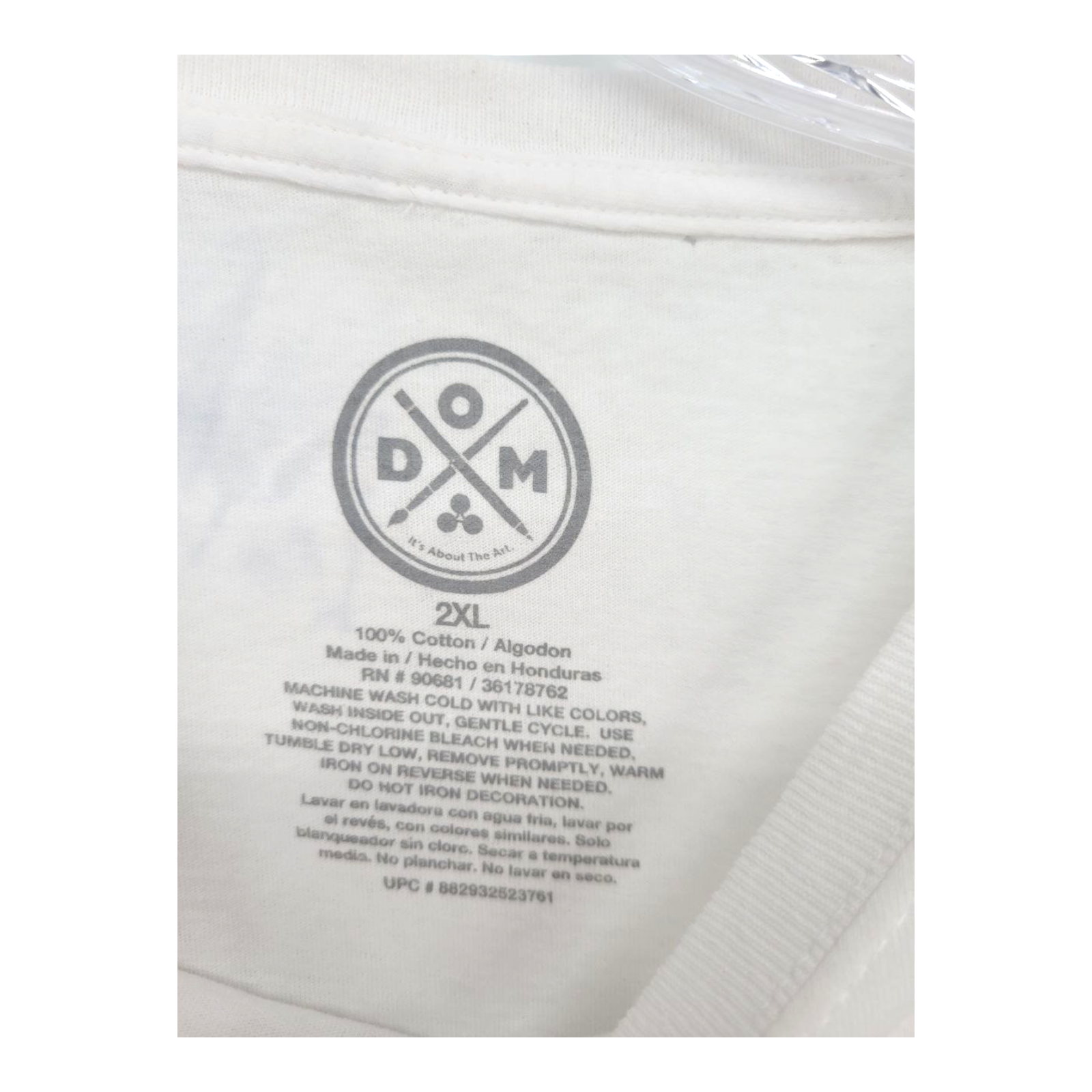 DOM Blessed Rainbow Graphic Tee White Cotton Shirt Short Sleeve 2XL