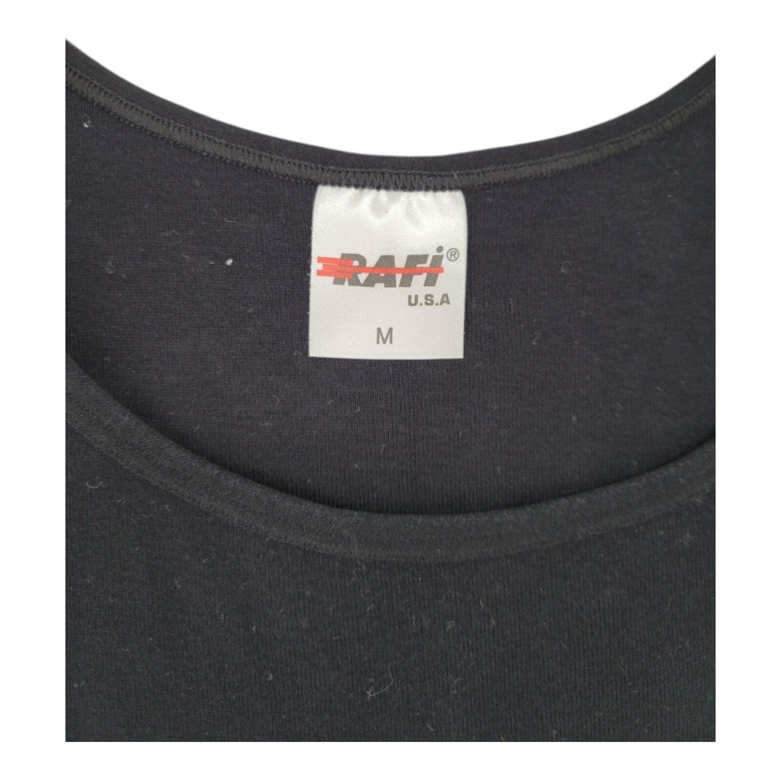 Raffi USA Bahamas Nassau Embroidered Black Tank Top Size M