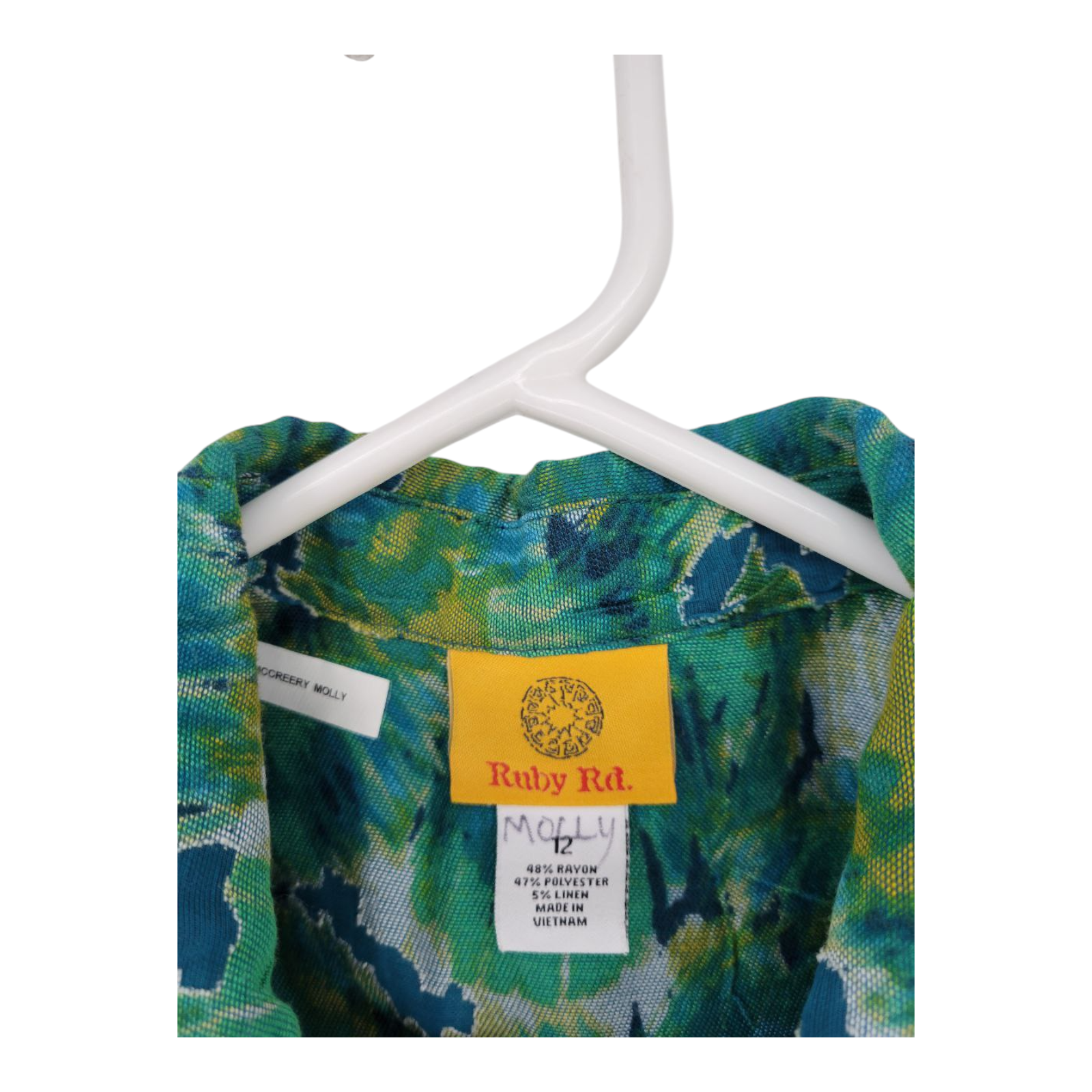 Ruby Rd Womens Zip Front Collared Jacket Green Multicolor Size 12