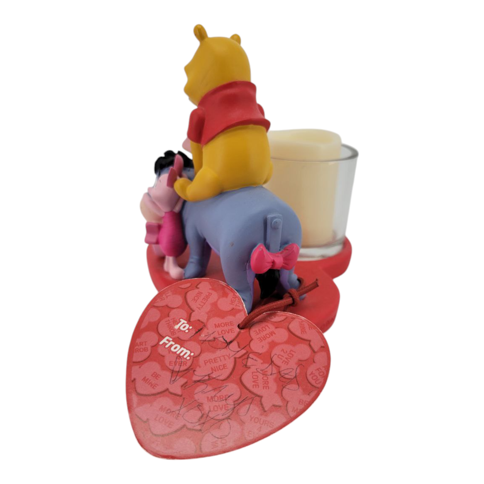 Disney Winnie the Pooh Valentine Heart Candle Holder Pals 4 Ever