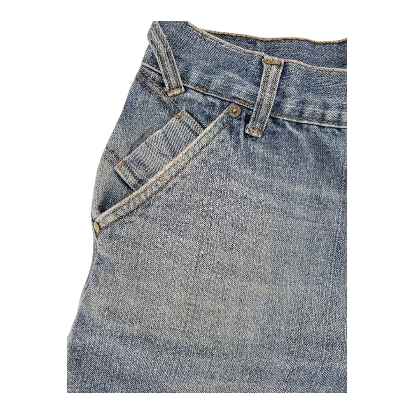 Levi's Denim Shorts Mens Blue Loose Straight Fit Carpenter Pockets Size 30