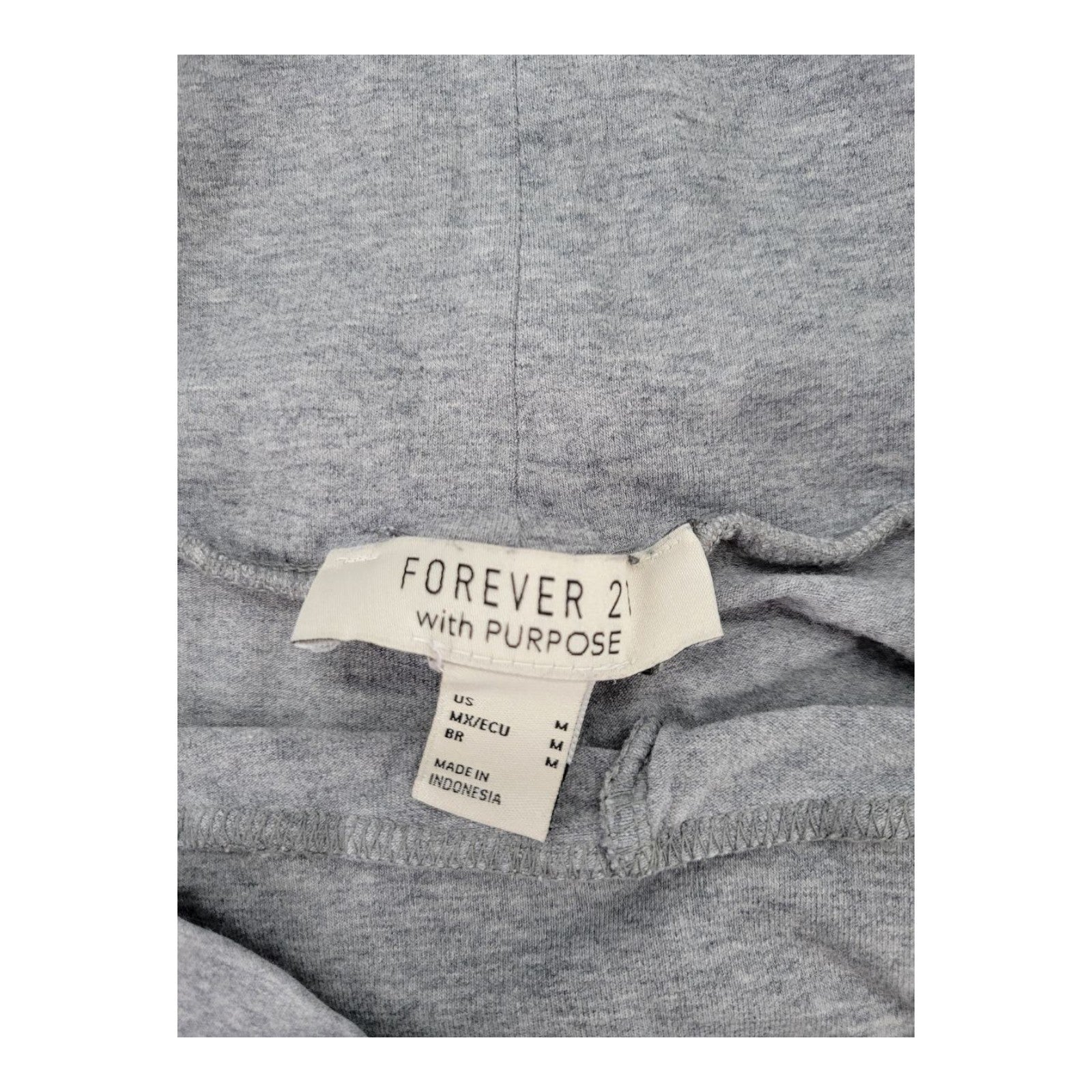 Forever 21 with Purpose Gray Yoga Foldover Waist Stretch Pants Womens Size M