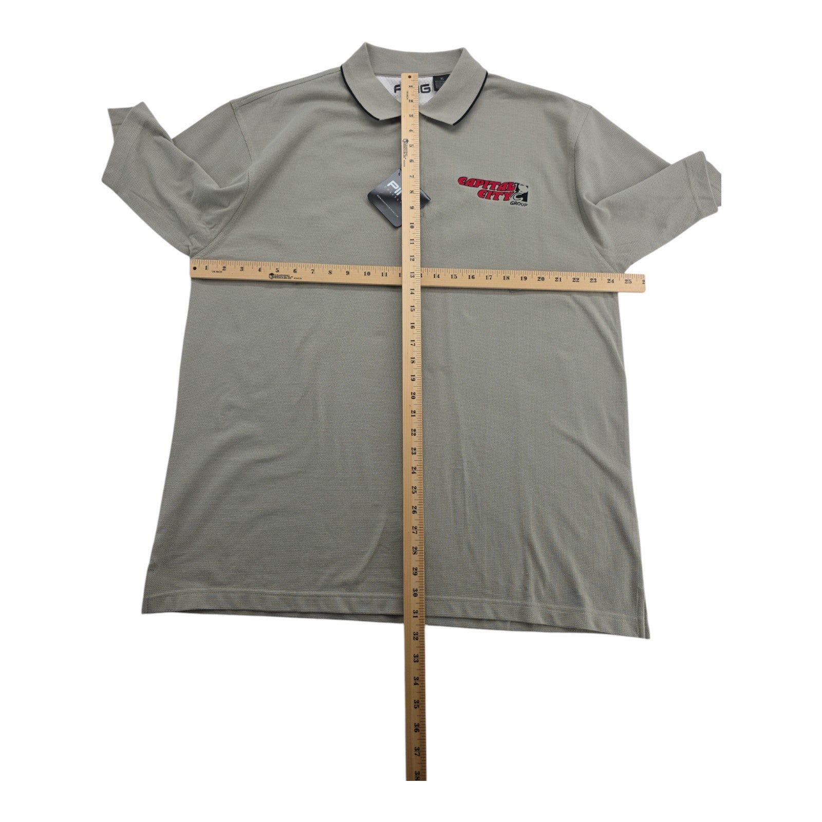 PING Capital City Group Polo Shirt Light Gray Cotton Blend Men’s XL NWT