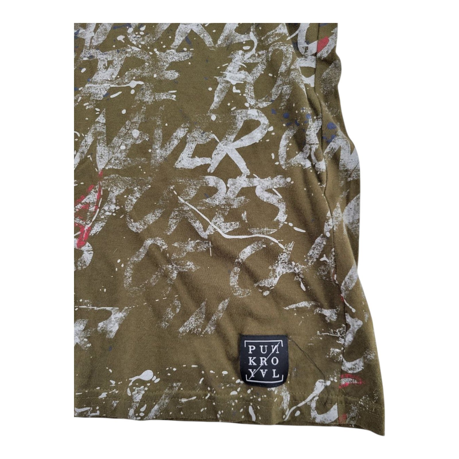 Punk Royal Olive Graphic Streetwear T-Shirt All Over Print XL