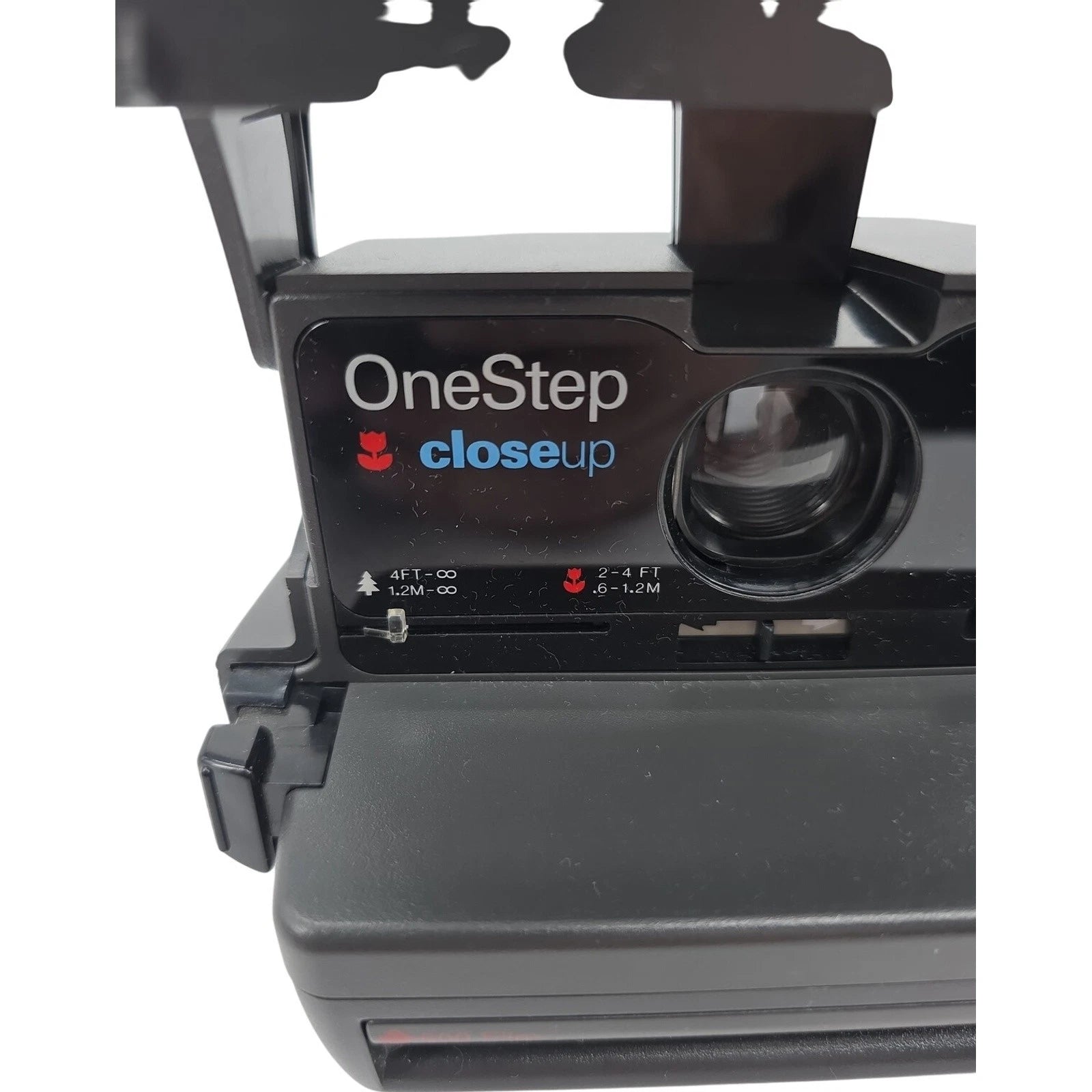 Polaroid OneStep CloseUp 600 Instant Film Camera Black Tested Working with Strap