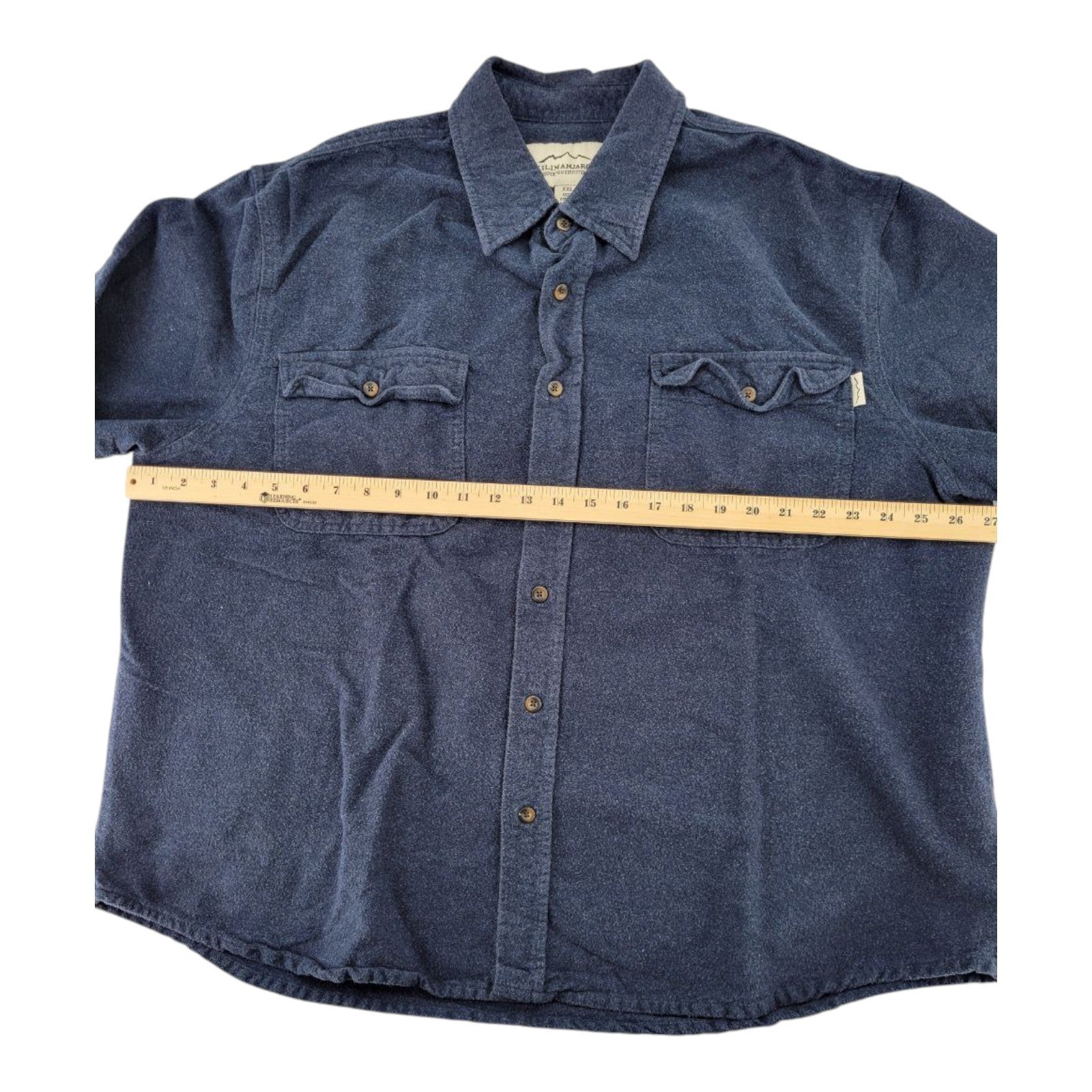 Kilimanjaro Expedition Outfitters Mens Navy Button Down Shirt Cotton XXL