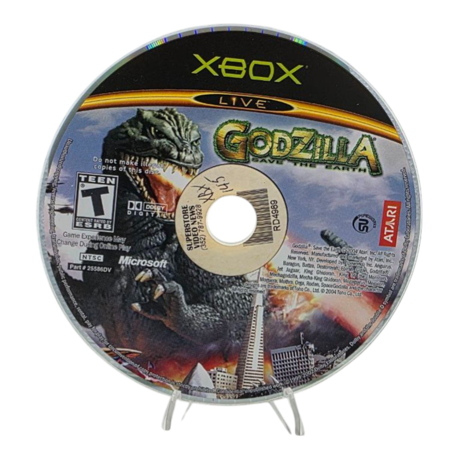 Godzilla Save the Earth Microsoft Xbox 2004 Fighting Video Game Tested no Manual