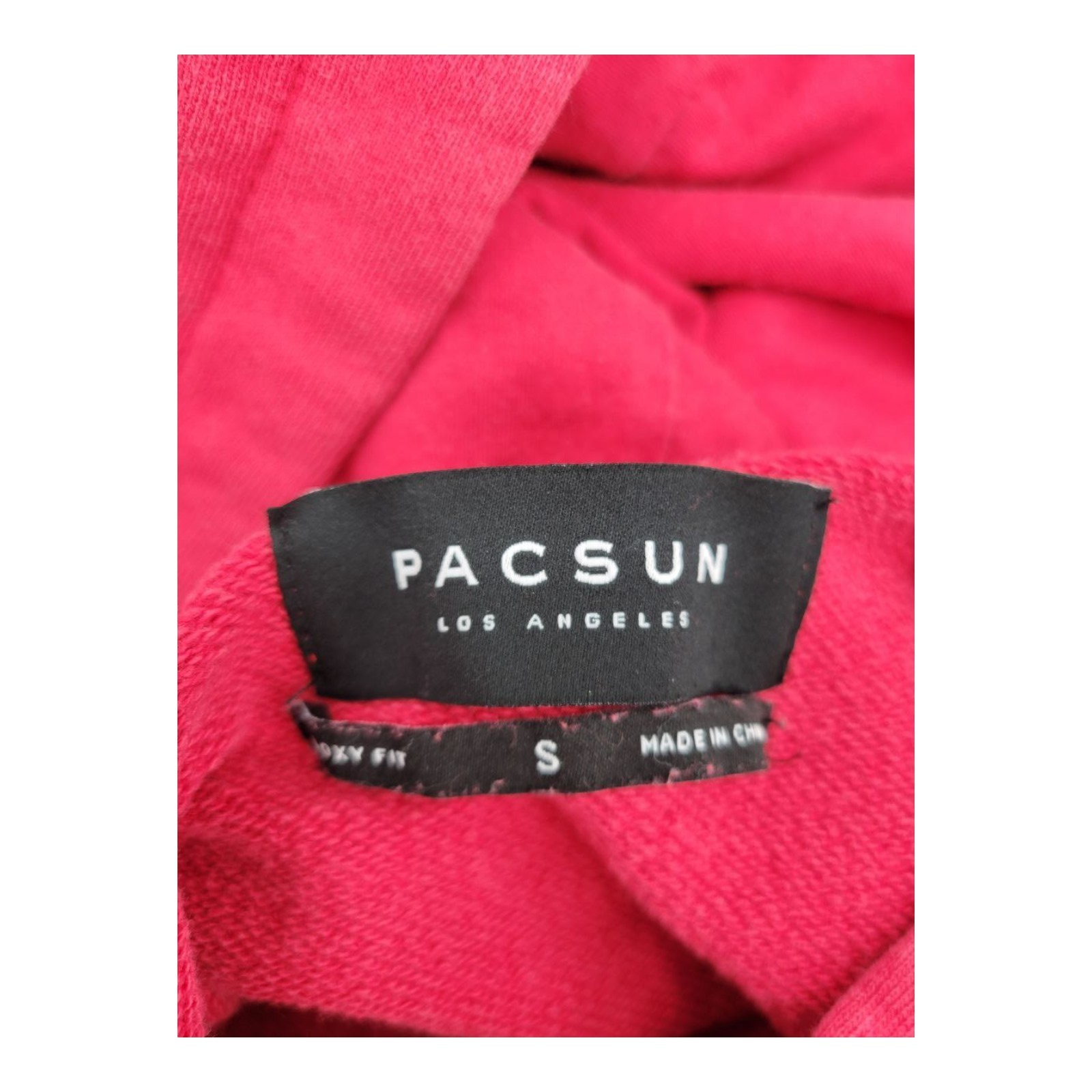 PacSun Los Angeles Mens Short Sleeve Hoodie Red Pullover Size Small