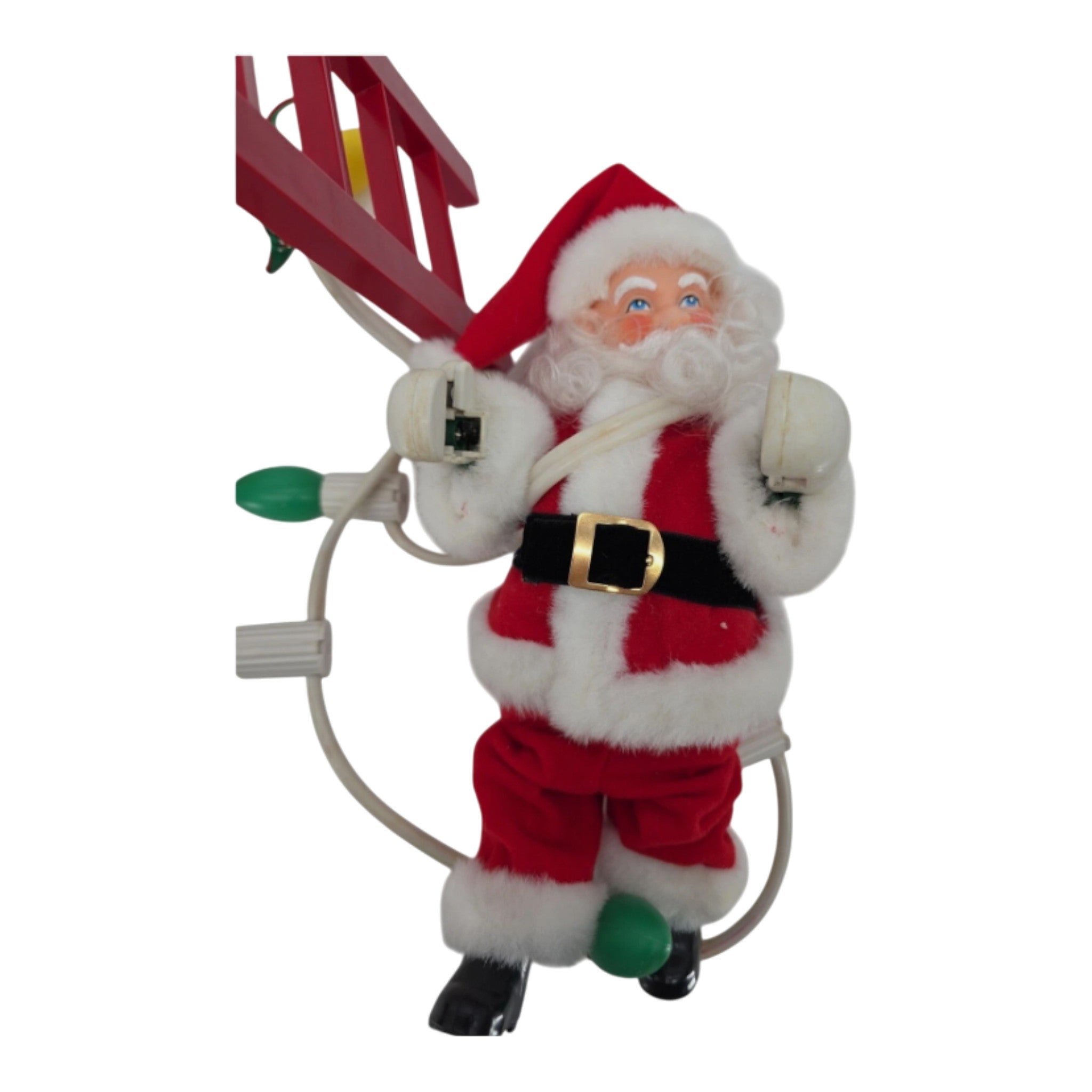 Mr. Christmas Stepping Santa Animated Climbing Ladder with Sleigh & Lights Music
