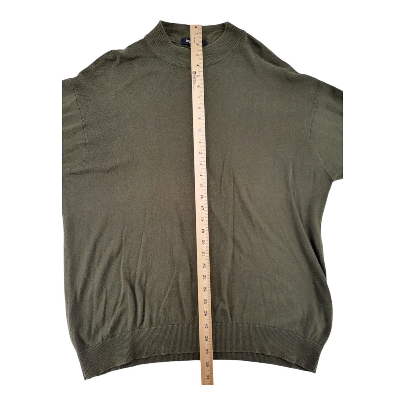 Murano Olive Green Mock Neck Sweater Mens Long Sleeve Size XL